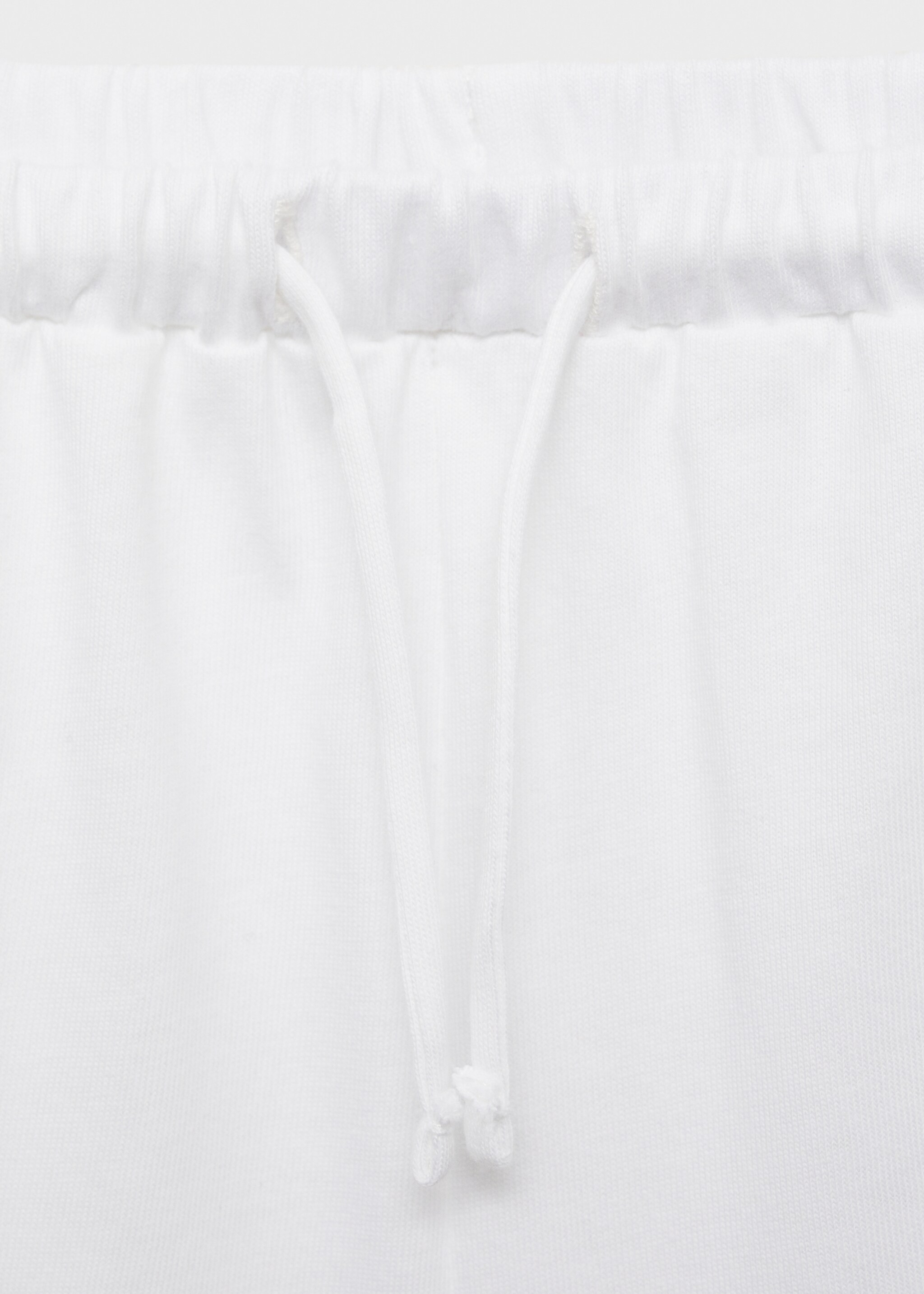 Cotton shorts - Details of the article 8, White. Ref: 27054768-00.