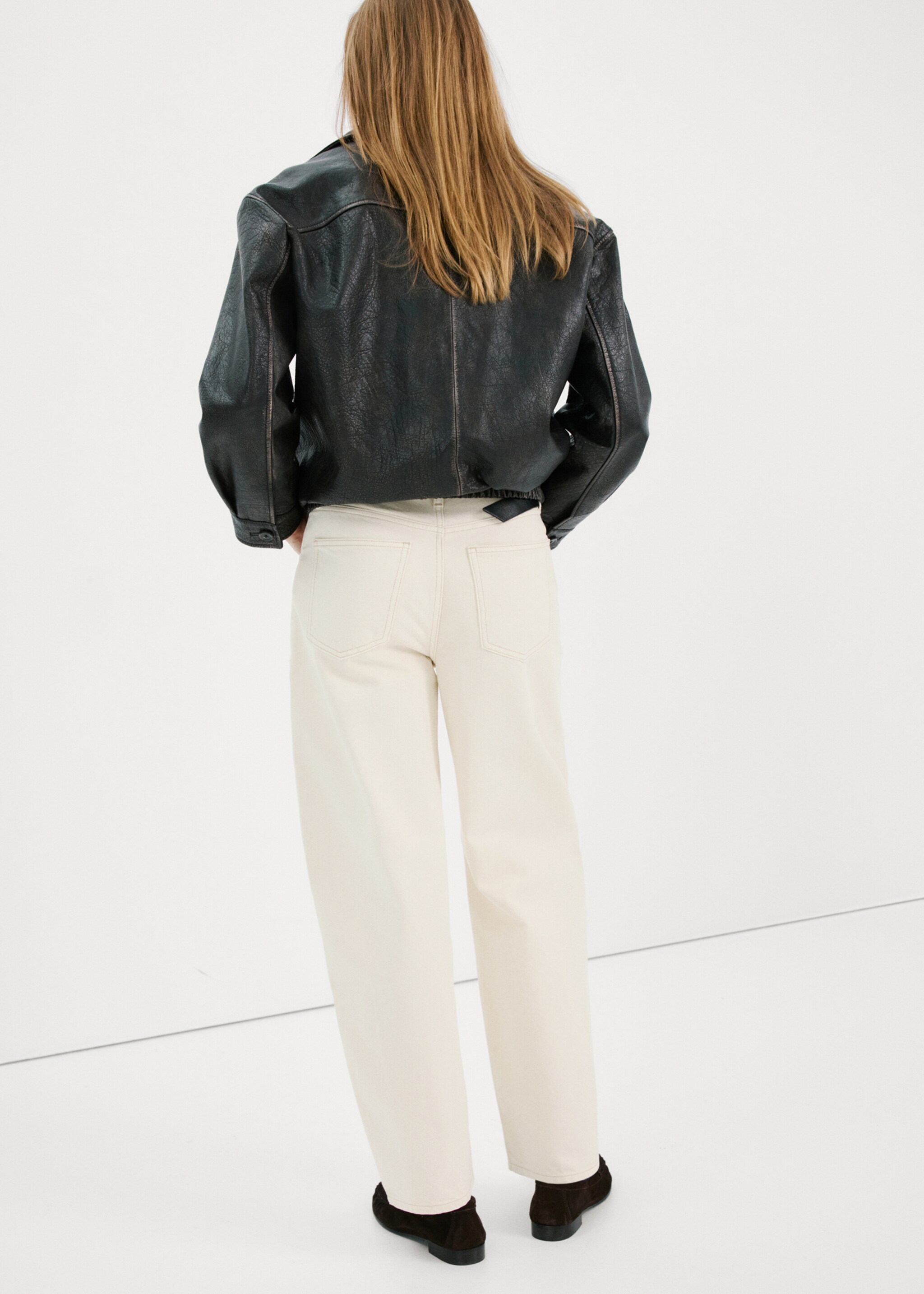 High-waisted barrel jeans - Reverse of the article, Off White. Ref: 27054770-00.