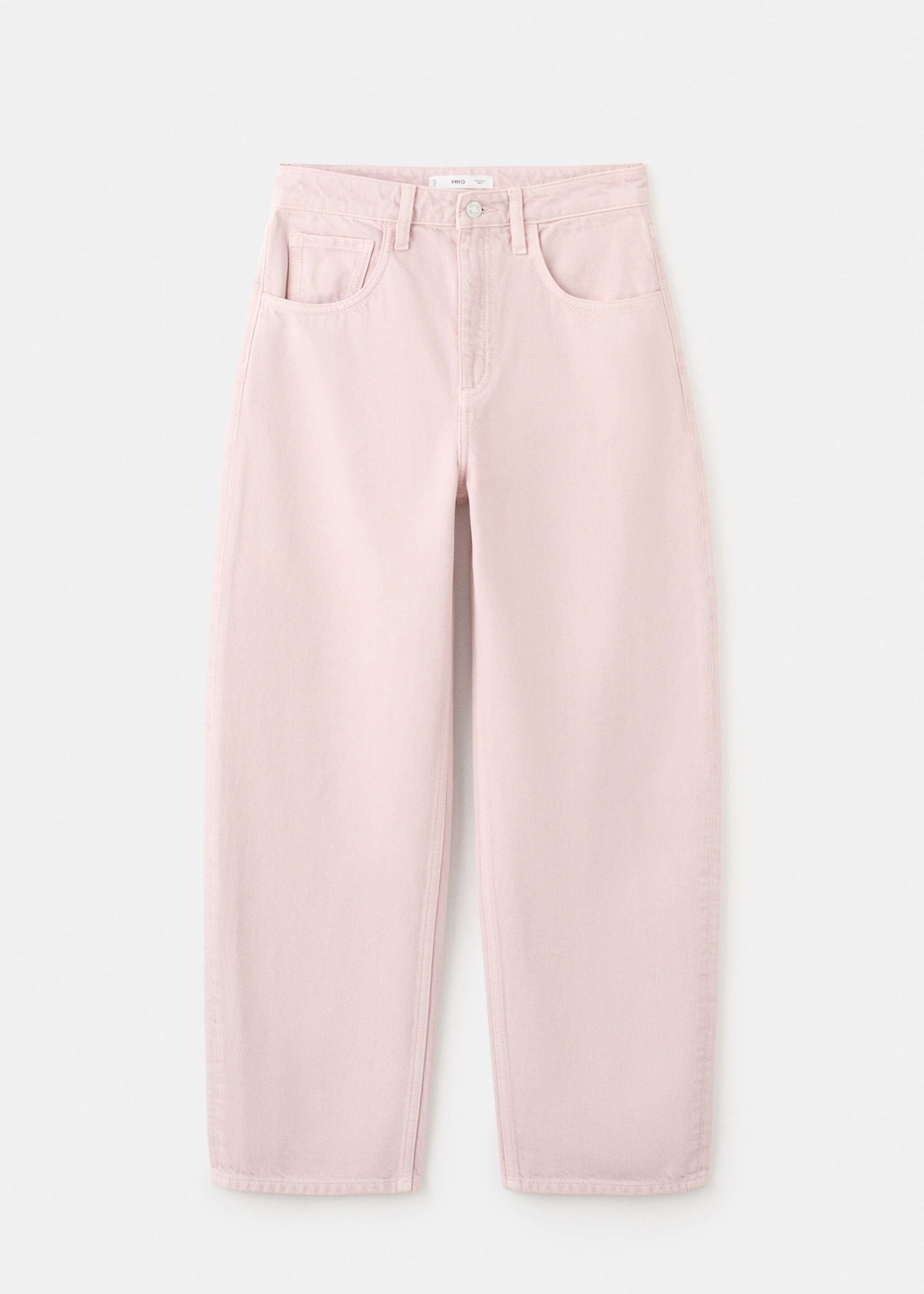 High-waisted barrel jeans - Article without model, Pink. Ref: 27054771-00.