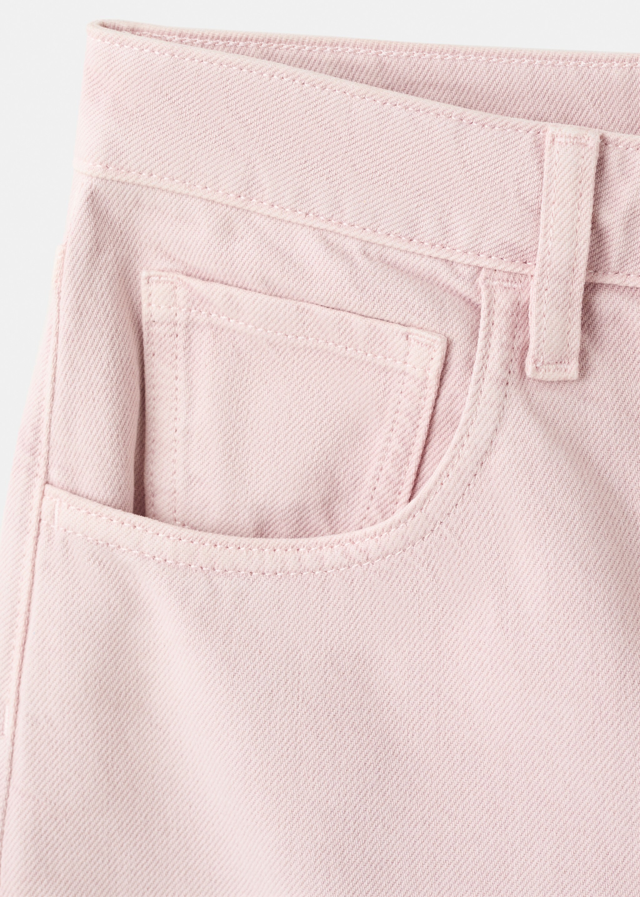 High-waisted barrel jeans - Details of the article 8, Pink. Ref: 27054771-00.
