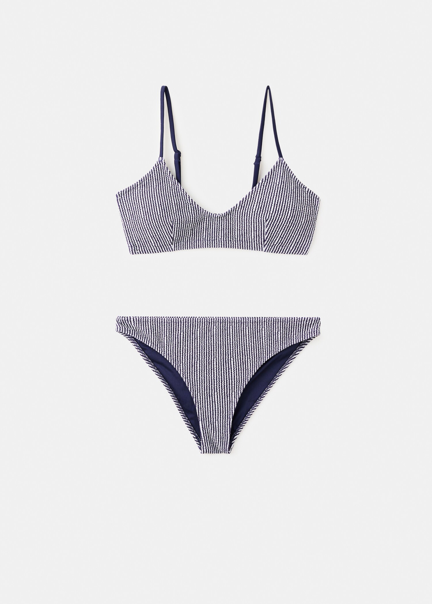 Bikini texturé rayures - Article sans modèle