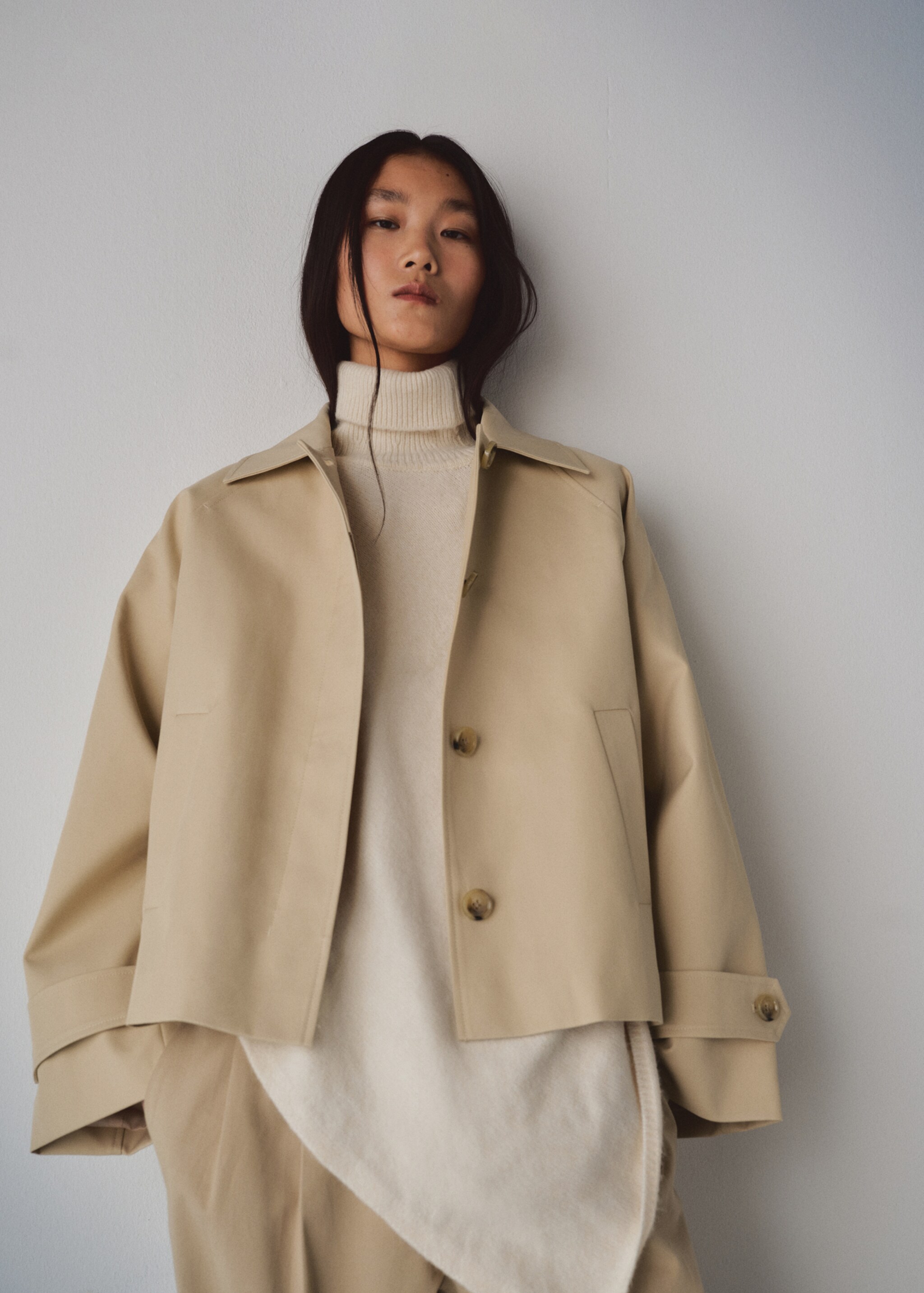 Chaqueta cuba - Plano medio, Beige. Ref: 27054774-00.