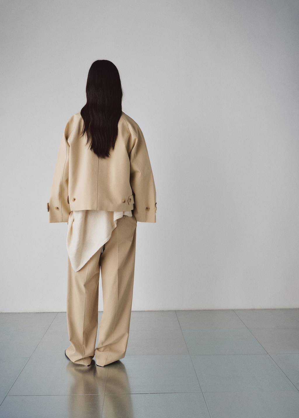 Mango Oversized short trench coat