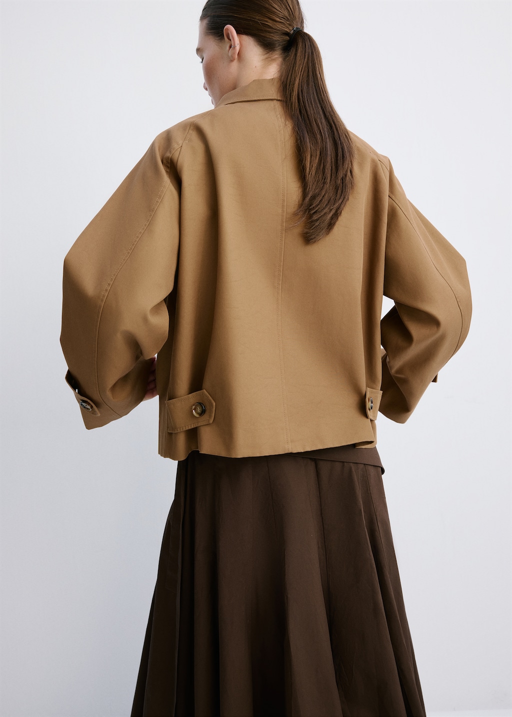Mango Oversized short trench coat