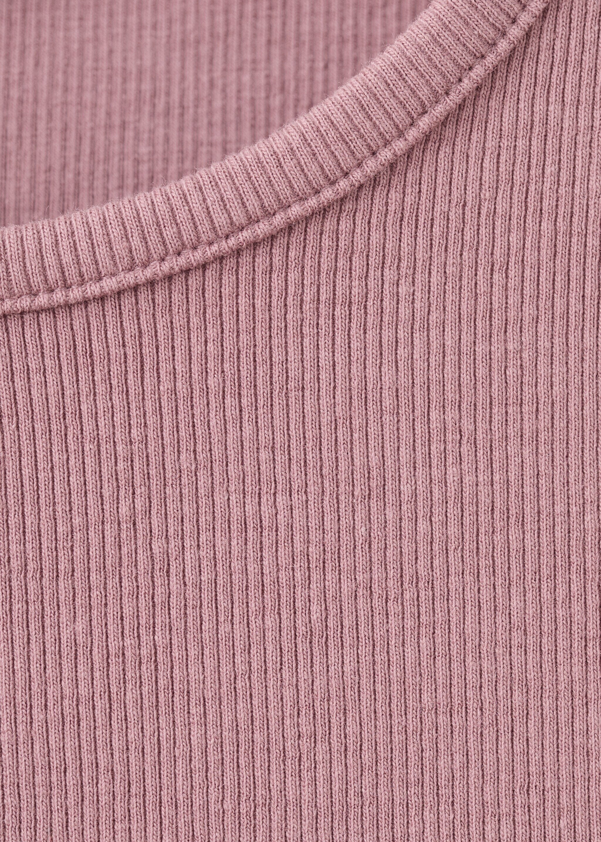 Knitted short-sleeve t-shirt - Details of the article 0, Cherry. Ref: 27054776-00.