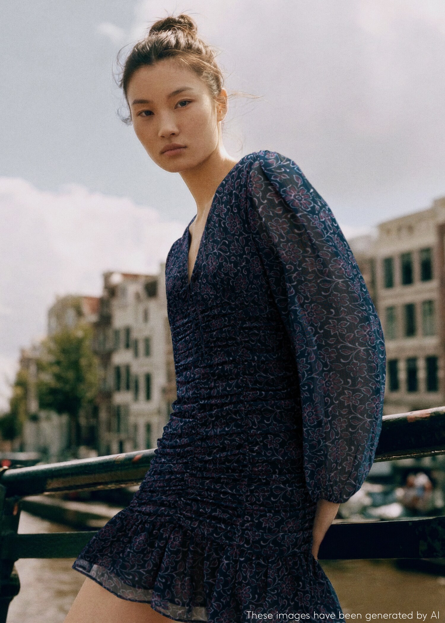 Ruffled printed dress - Details of the article 5