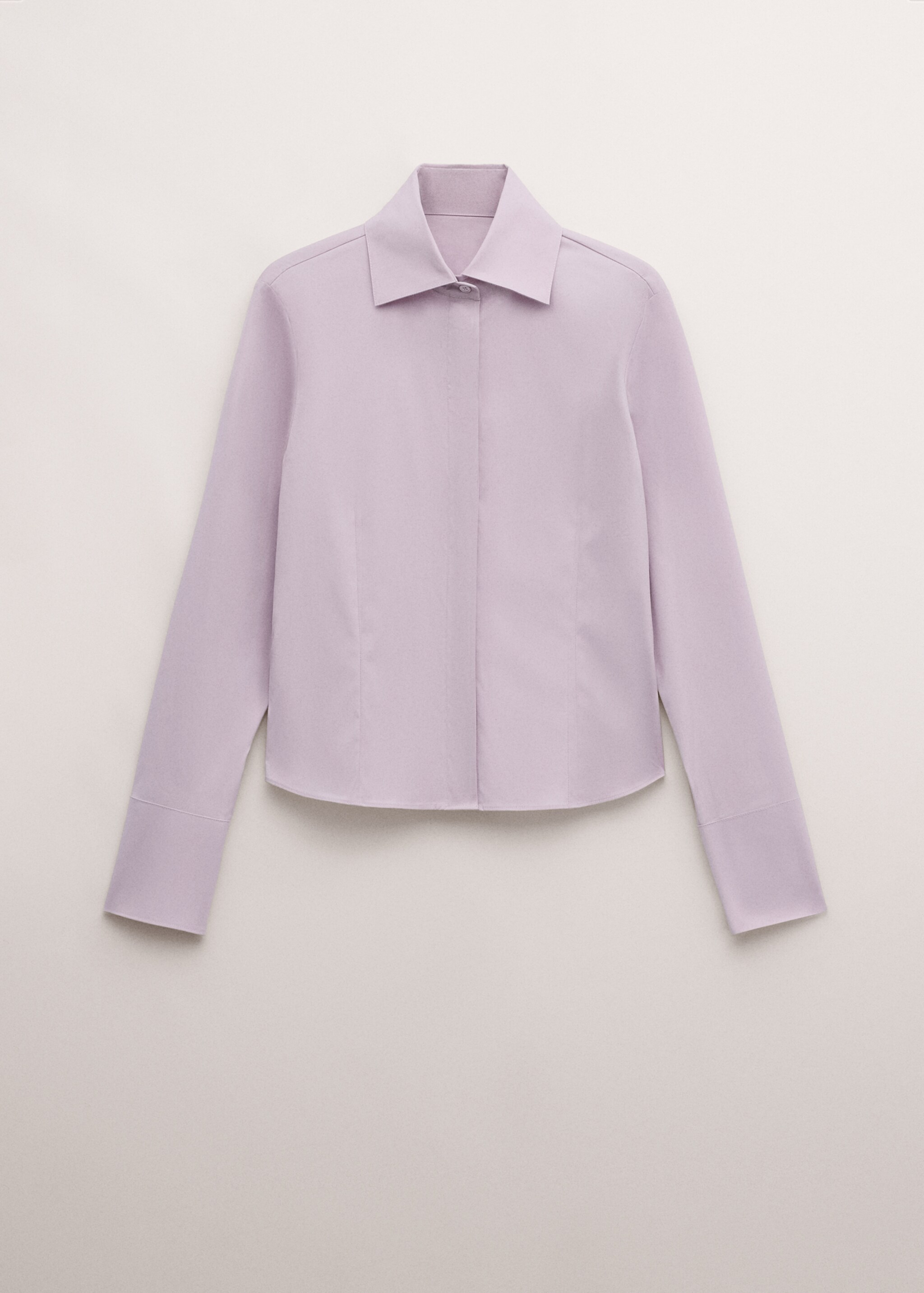 Chemise coton cintrée - Article sans modèle, Lilas. Ref: 27054788-00.