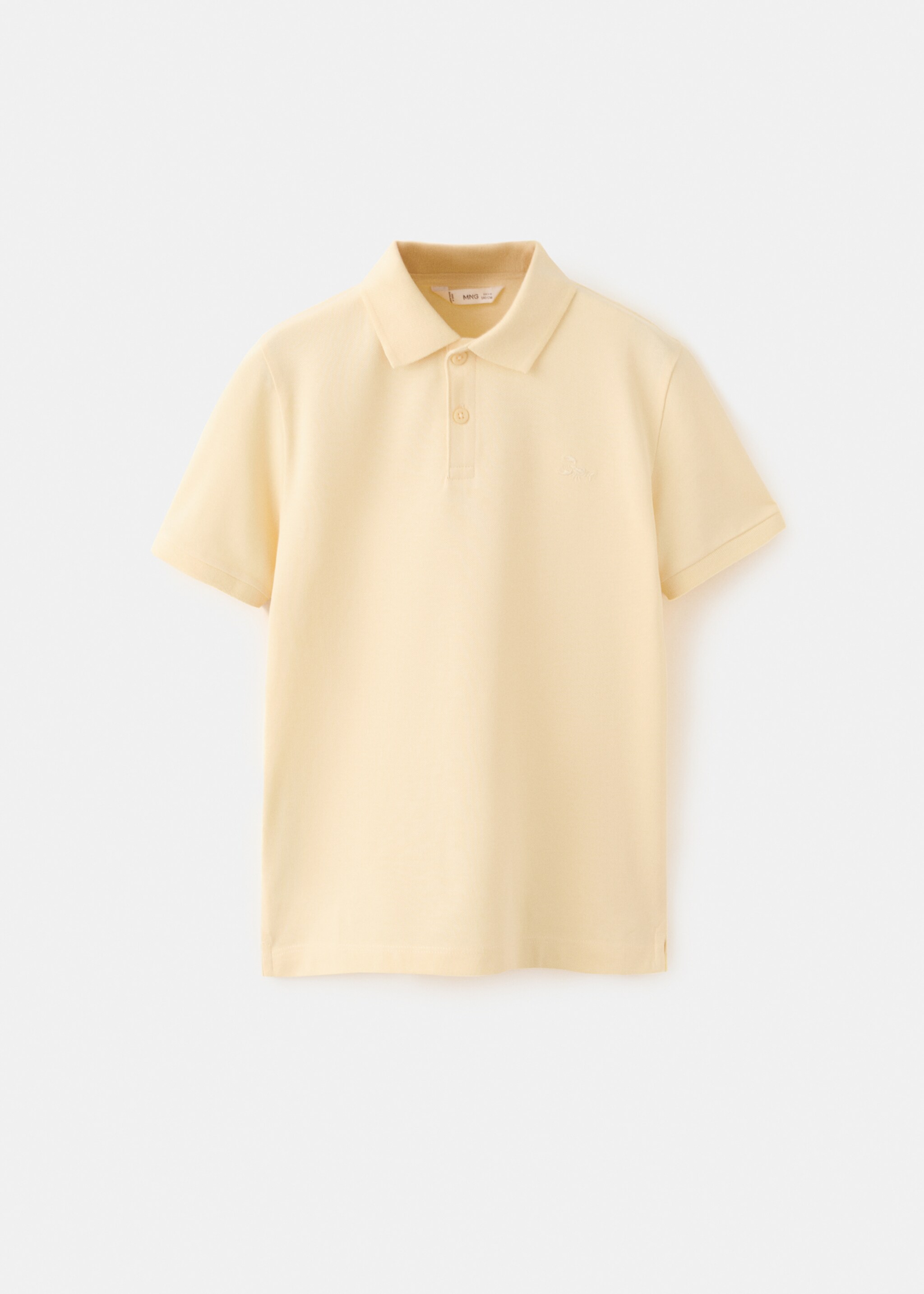 Cotton polo shirt - Article without model, Pastel Yellow. Ref: 27055143-00.