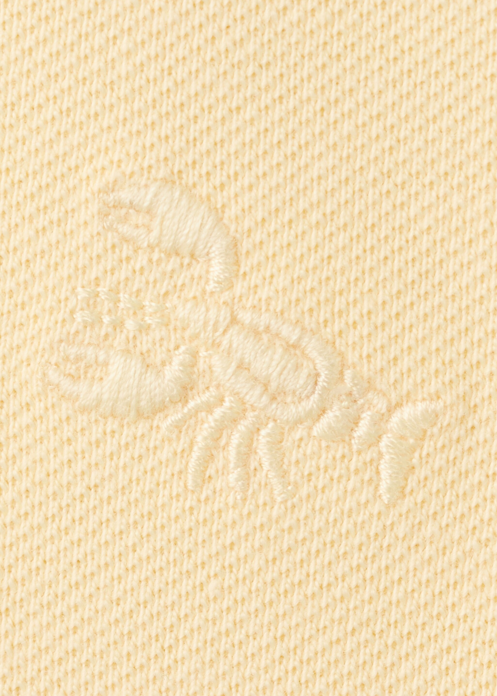 Cotton polo shirt - Details of the article 0, Pastel Yellow. Ref: 27055143-00.