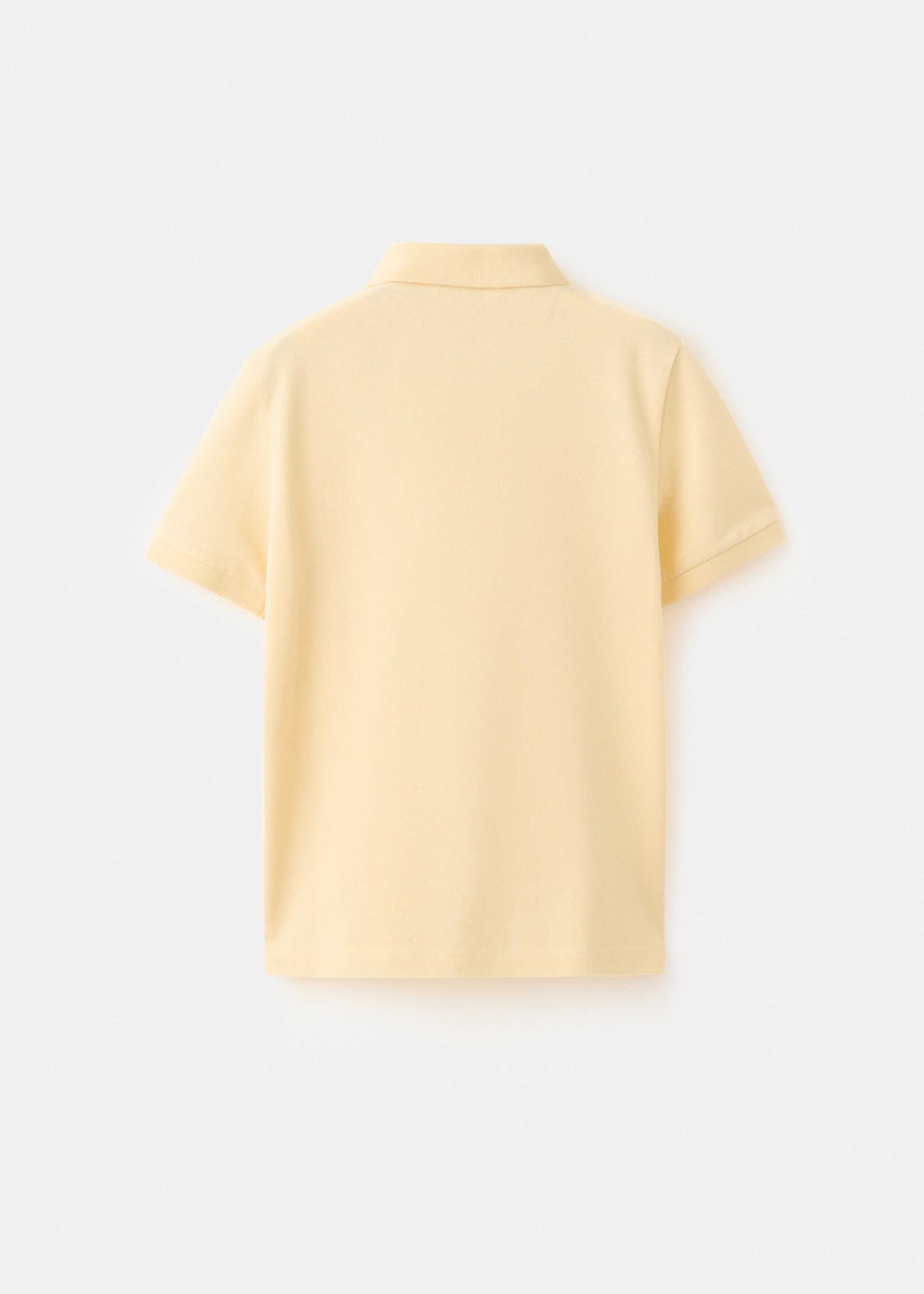 Cotton polo shirt - Reverse of the article, Pastel Yellow. Ref: 27055143-00.