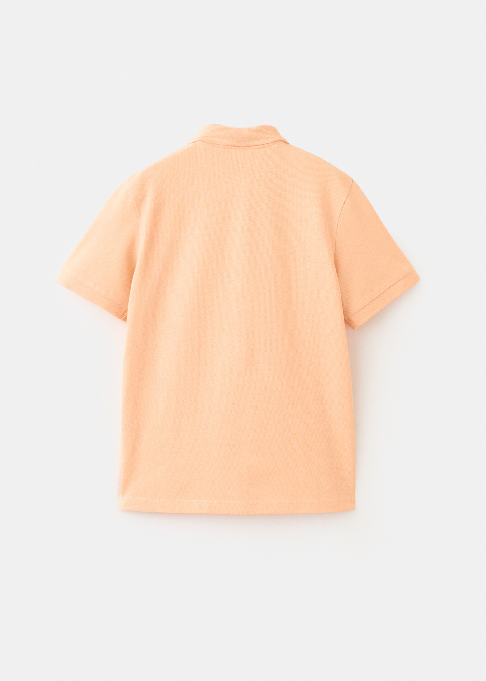 Cotton polo shirt - Reverse of the article, Peach. Ref: 27055143-00.
