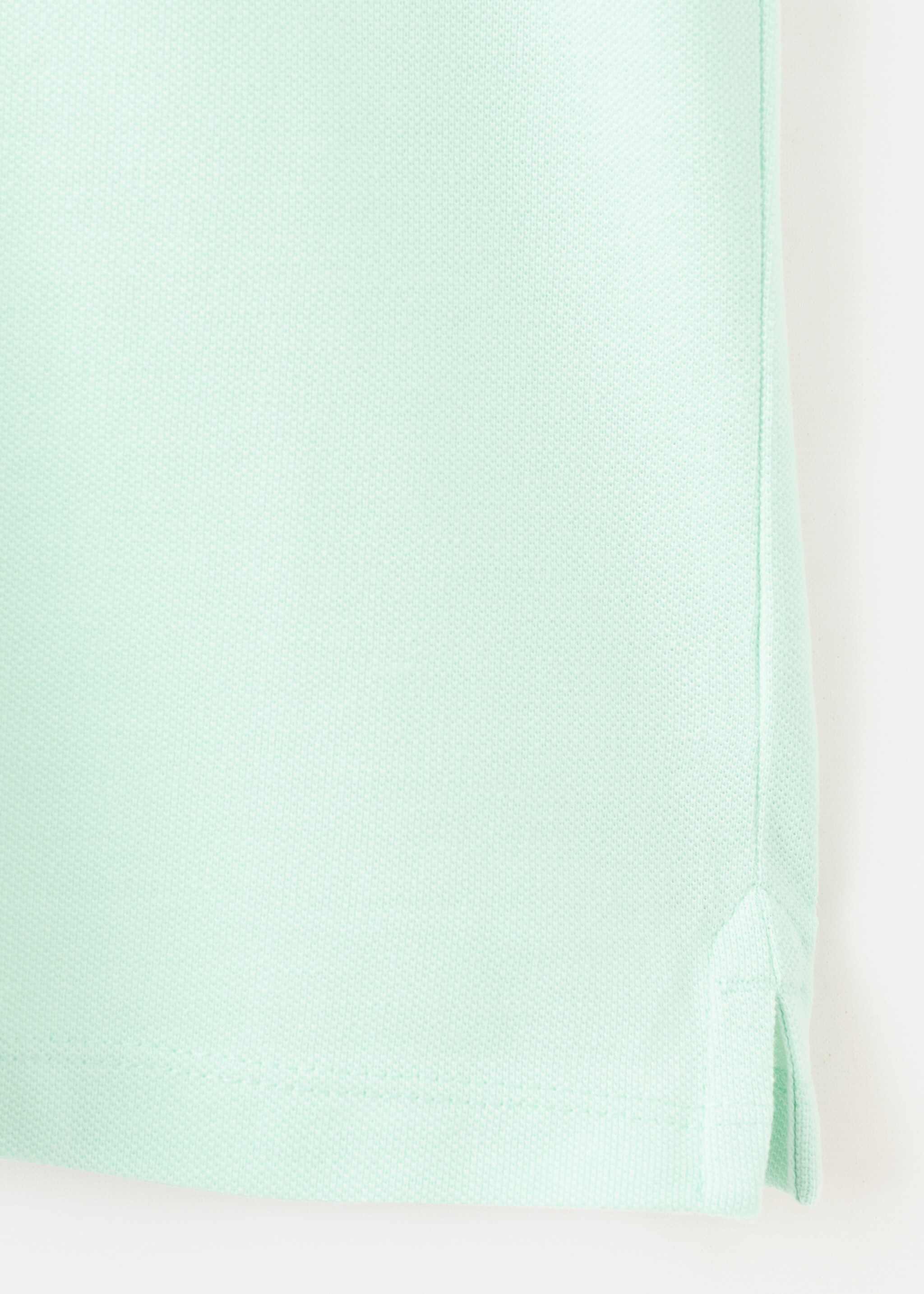 Cotton polo shirt - Details of the article 0, Mint Green. Ref: 27055143-00.