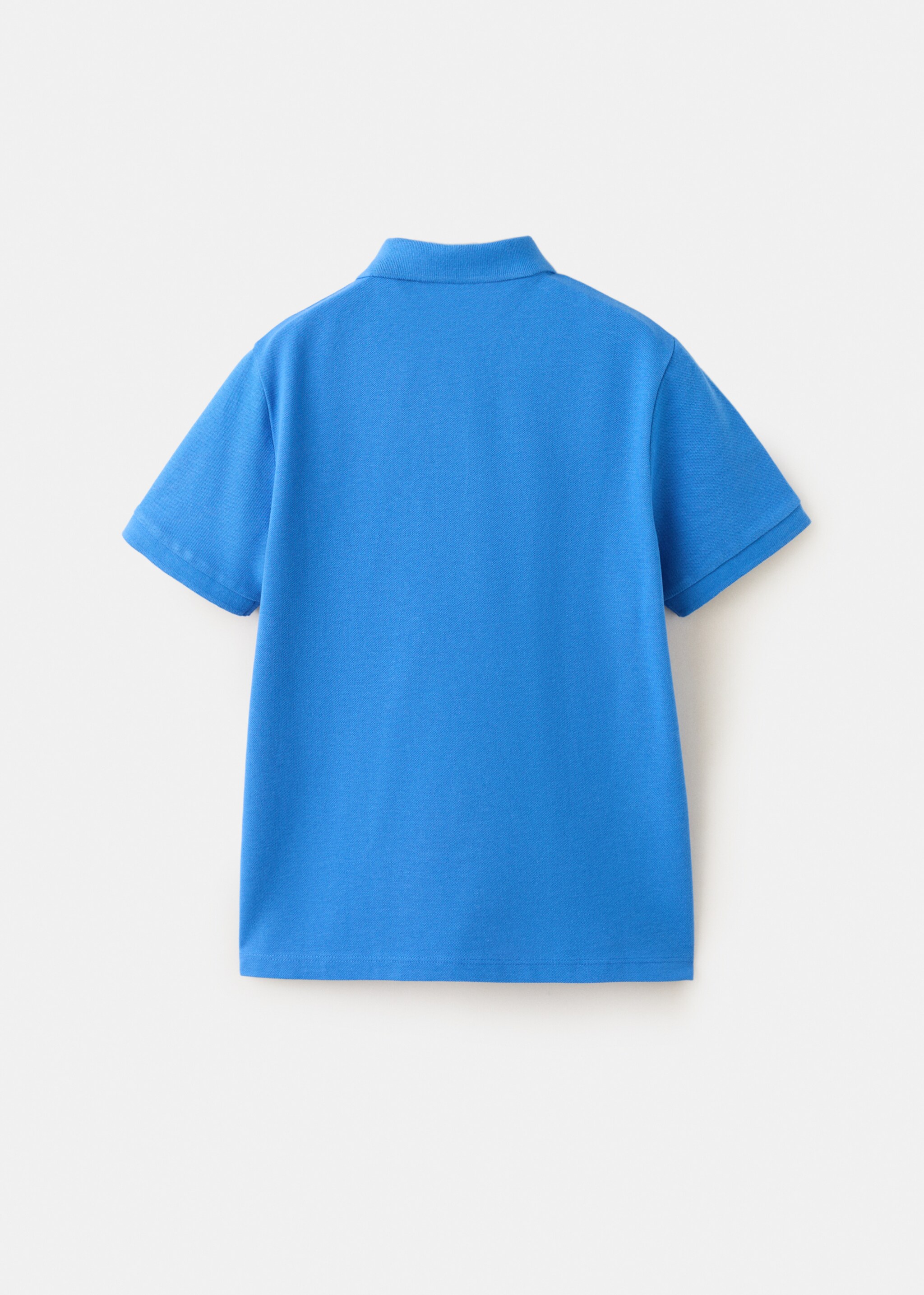 Cotton polo shirt - Reverse of the article, China Blue. Ref: 27055143-00.