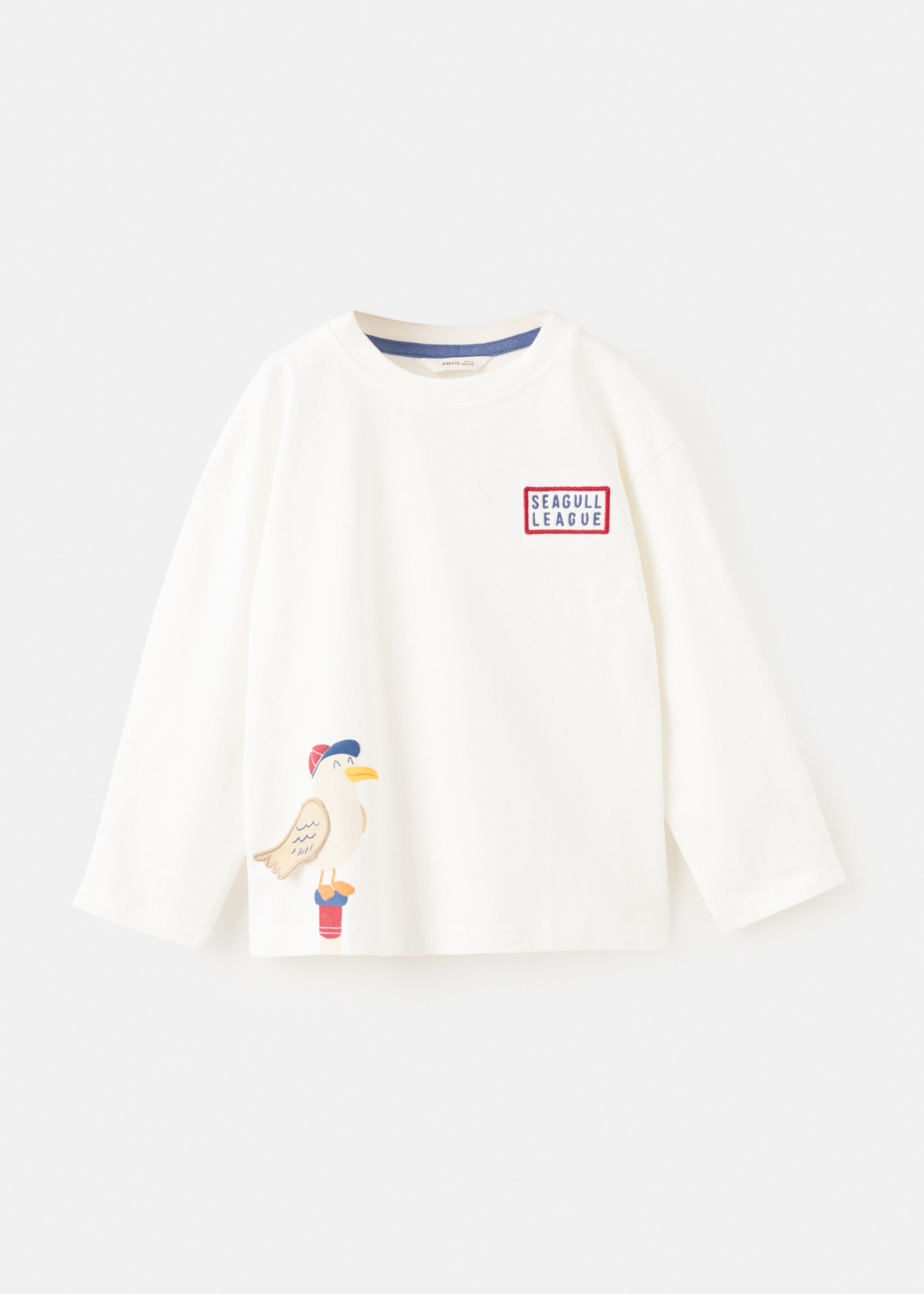 T-shirt en coton imprimé - Article sans modèle, Blanc cassé. Ref: 27055144-00.