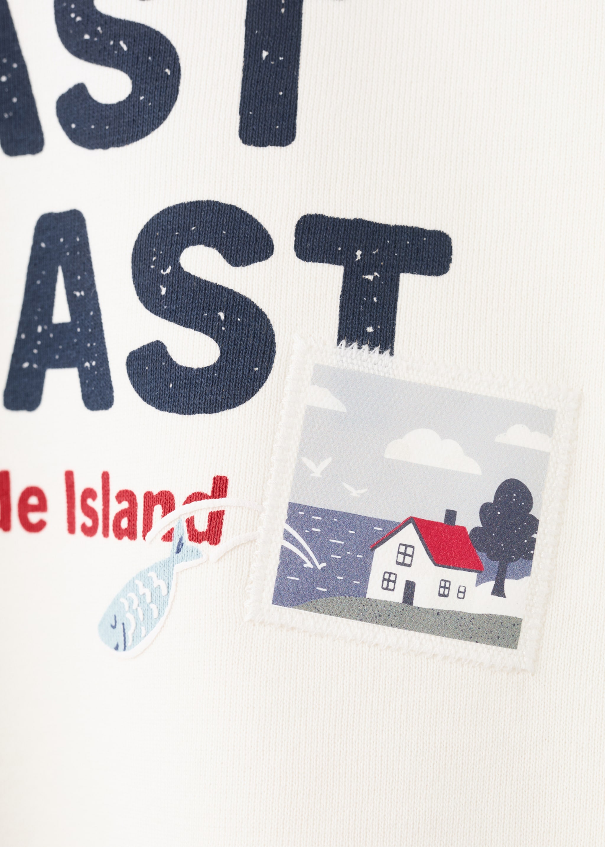 Sweat-shirt coton imprimé - Détail de l'article 8, Blanc cassé. Ref: 27055145-00.