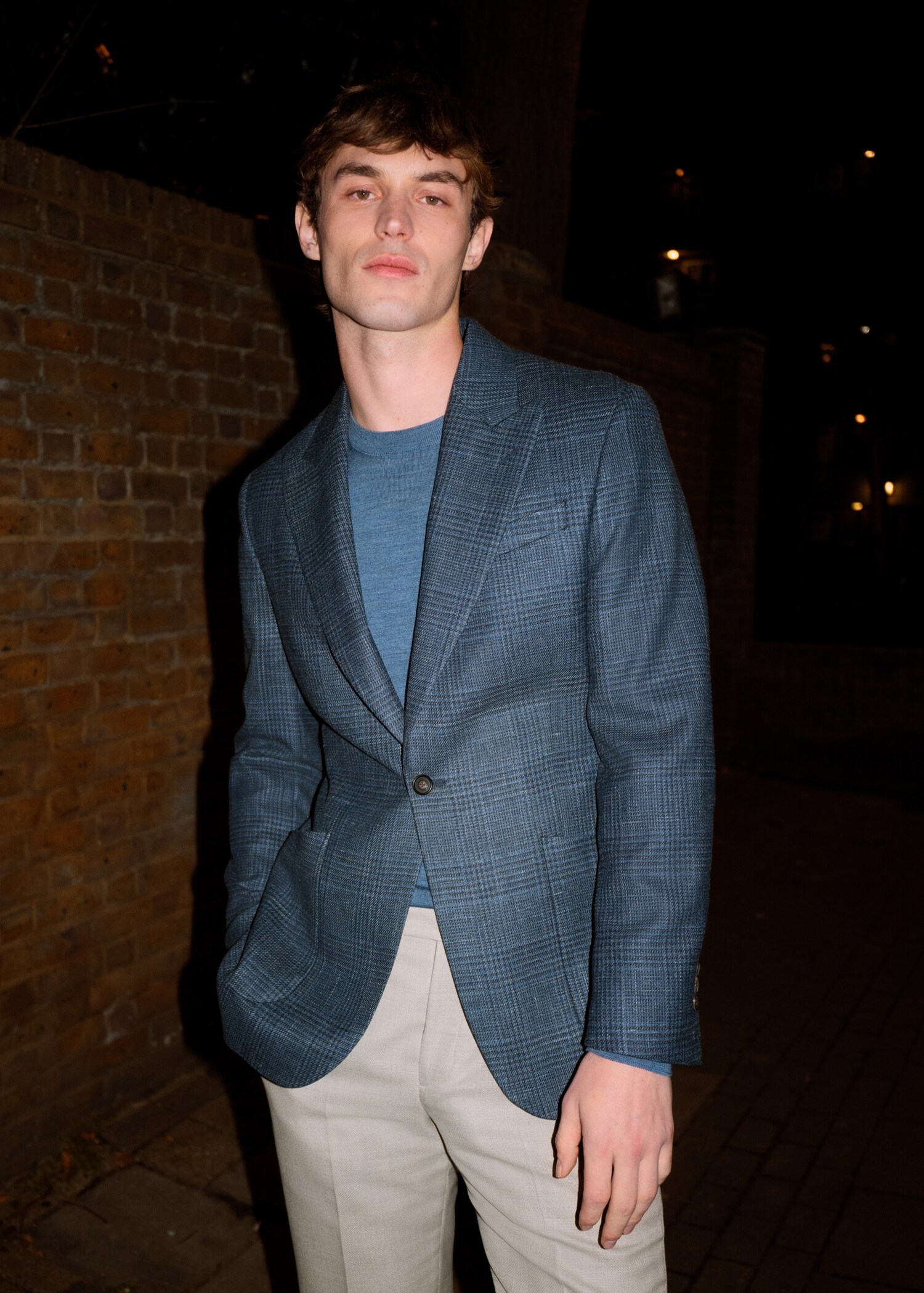 Slim-fit blazer in Lanerossi® by Marzotto fabric - Details of the article 5