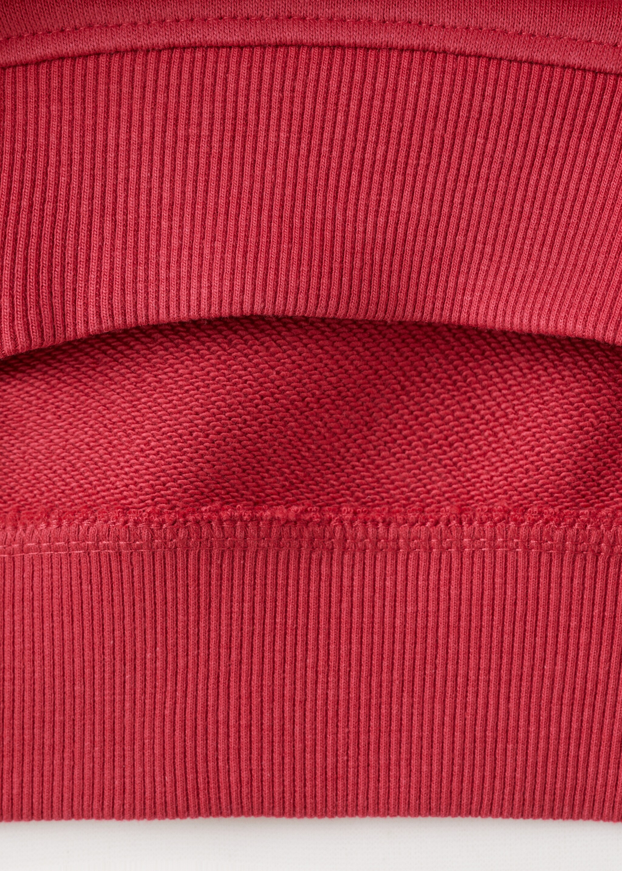 Perkins-neck cotton sweater - Details of the article 0, Red. Ref: 27055150-00.