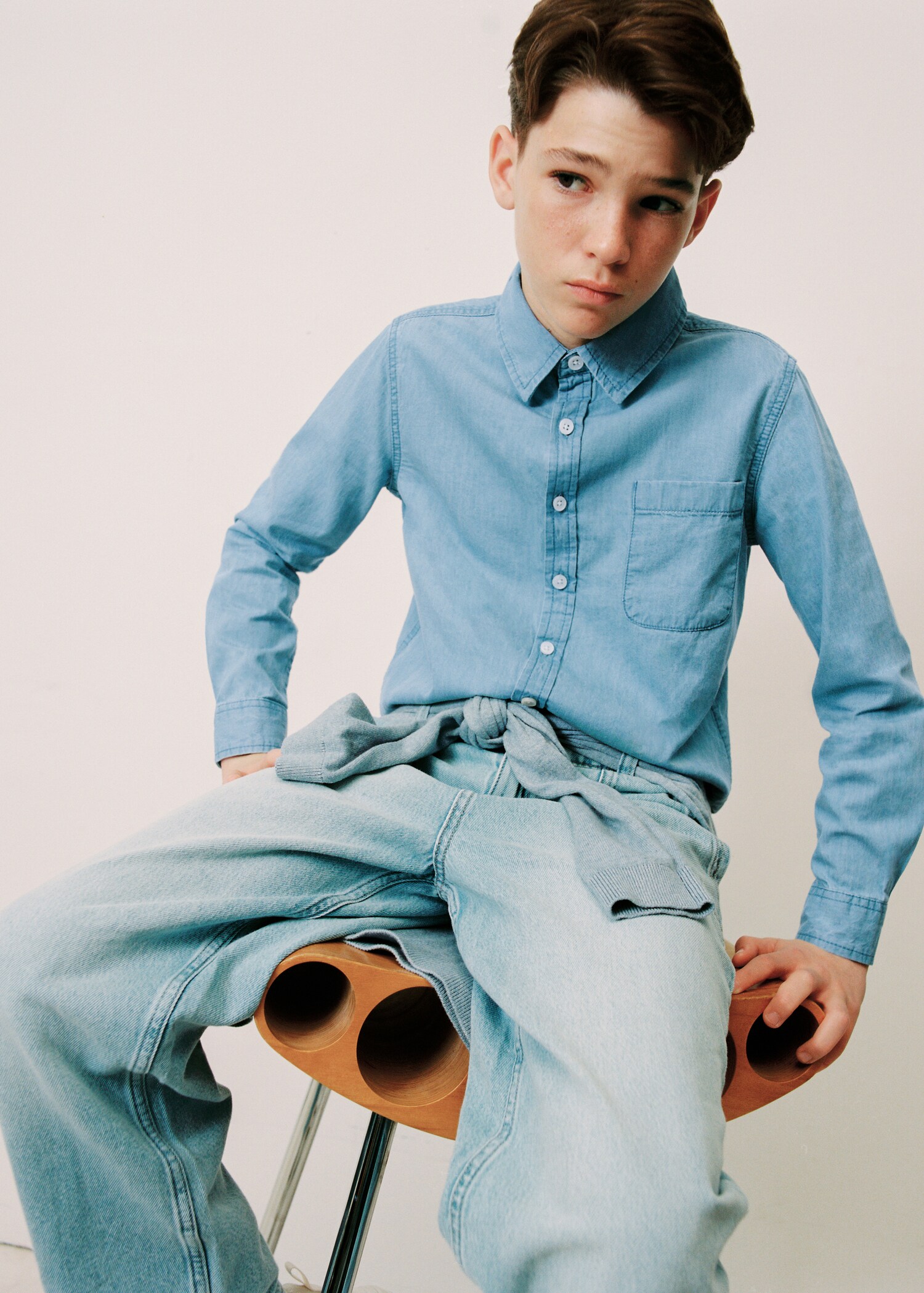 Camisa denim algodón - Detalle del artículo 5