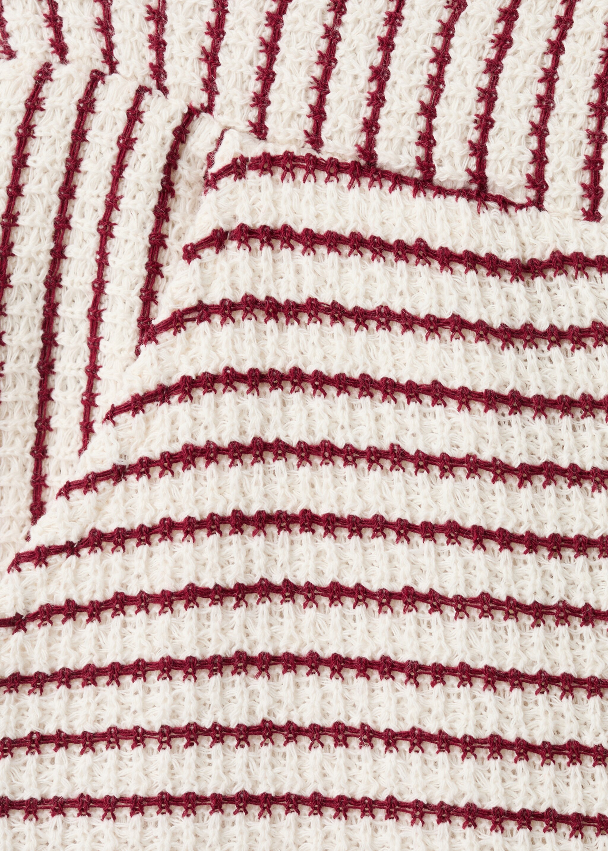 Striped knit trousers - Details of the article 8, Red. Ref: 27055155-00.