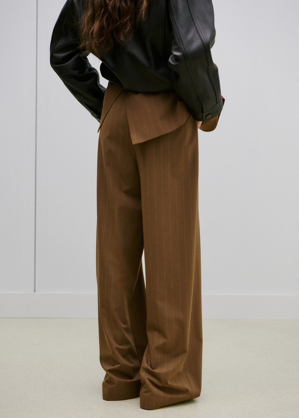 Pinstripe suit trousers - image 5