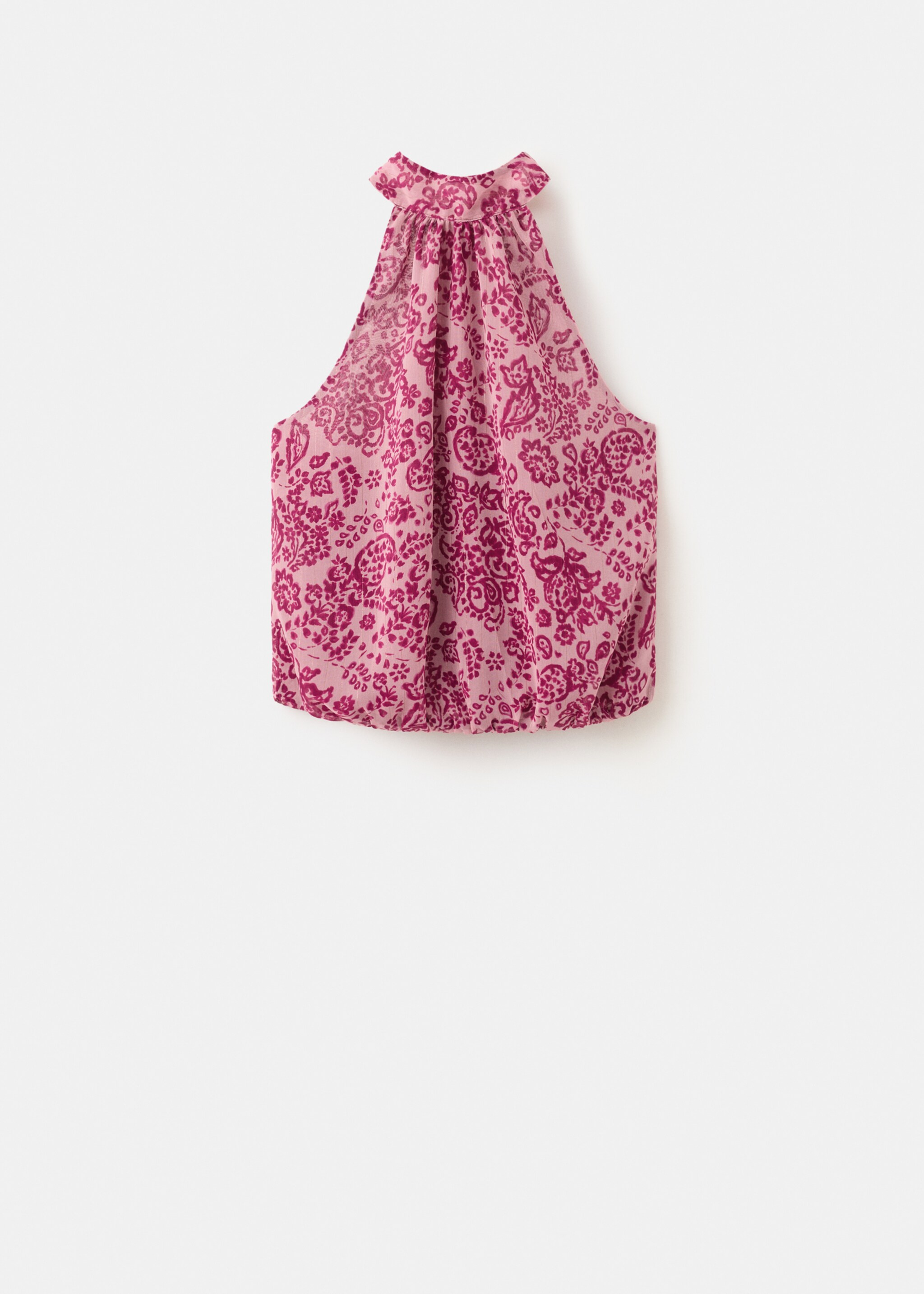 Gemusterte Neckholder-Bluse - Artikel ohne Model, Rosa. Ref: 27055811-00.