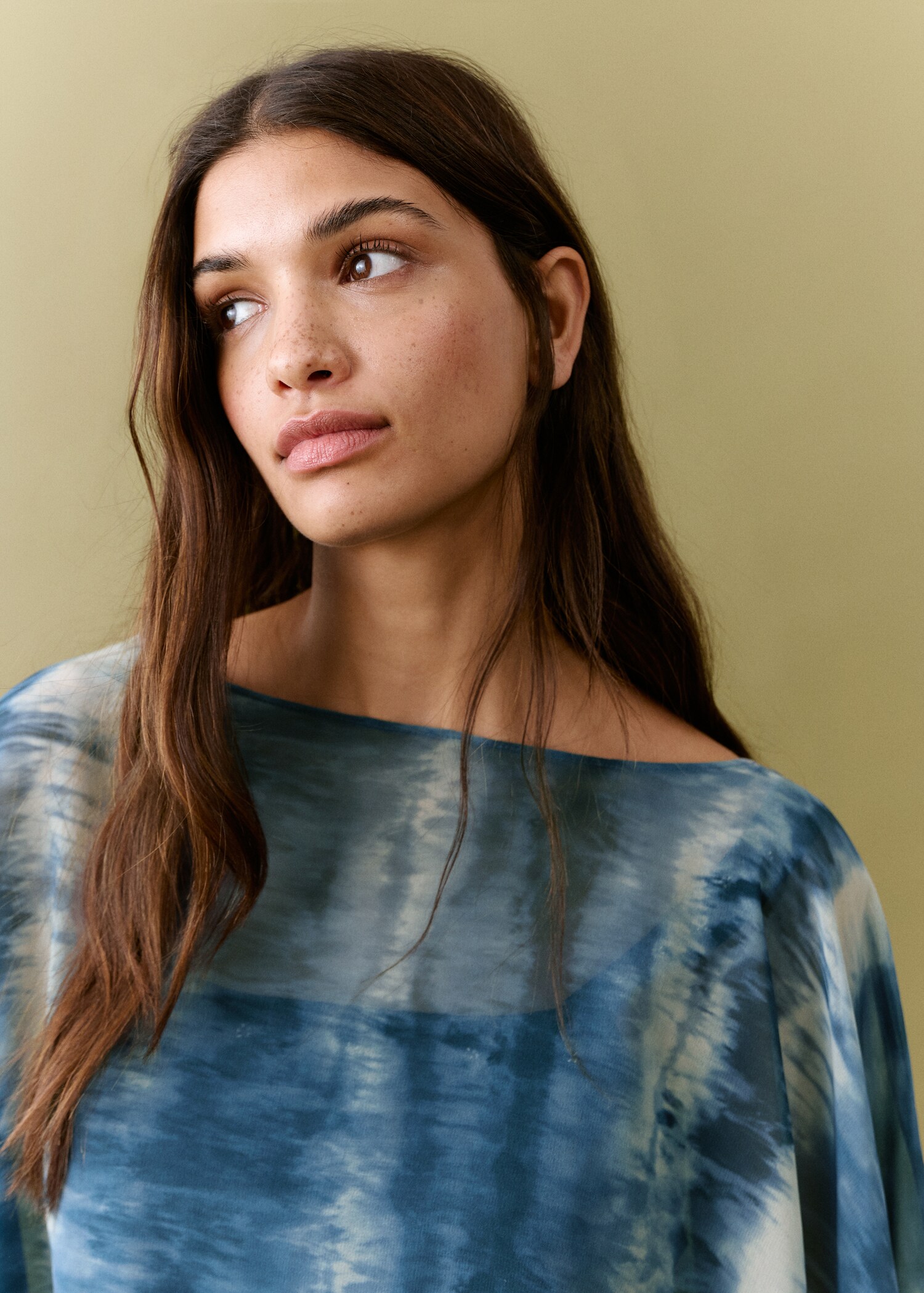 Printed cape blouse - Details of the article 1