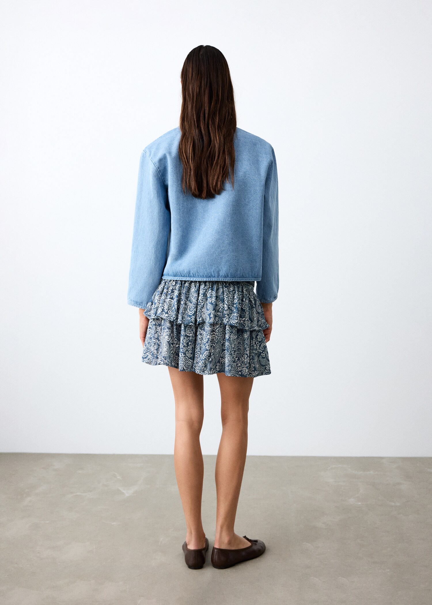 Printed short skirt - Reverse of the article