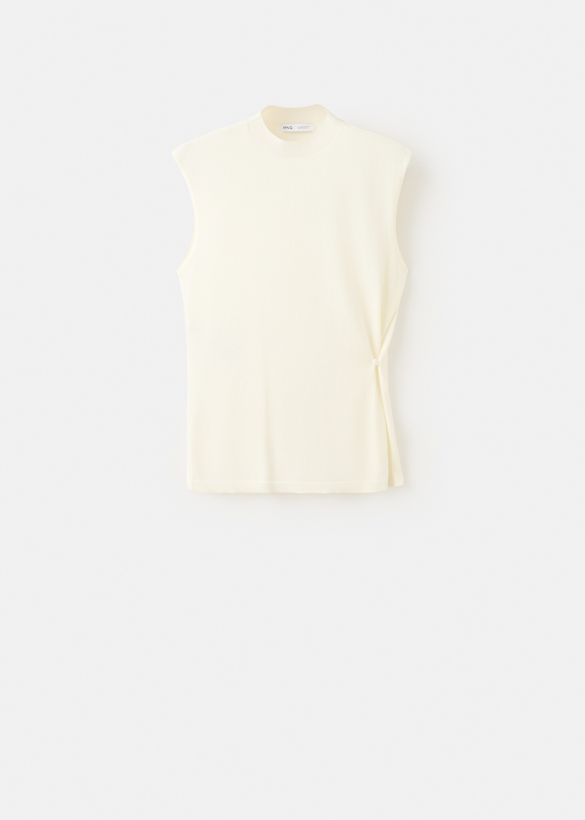 Top maille froncé sur le côté - Article sans modèle, Écru. Ref: 27055819-00.