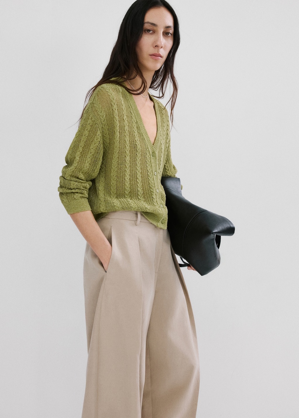 Knitted braided cardigan - image 3