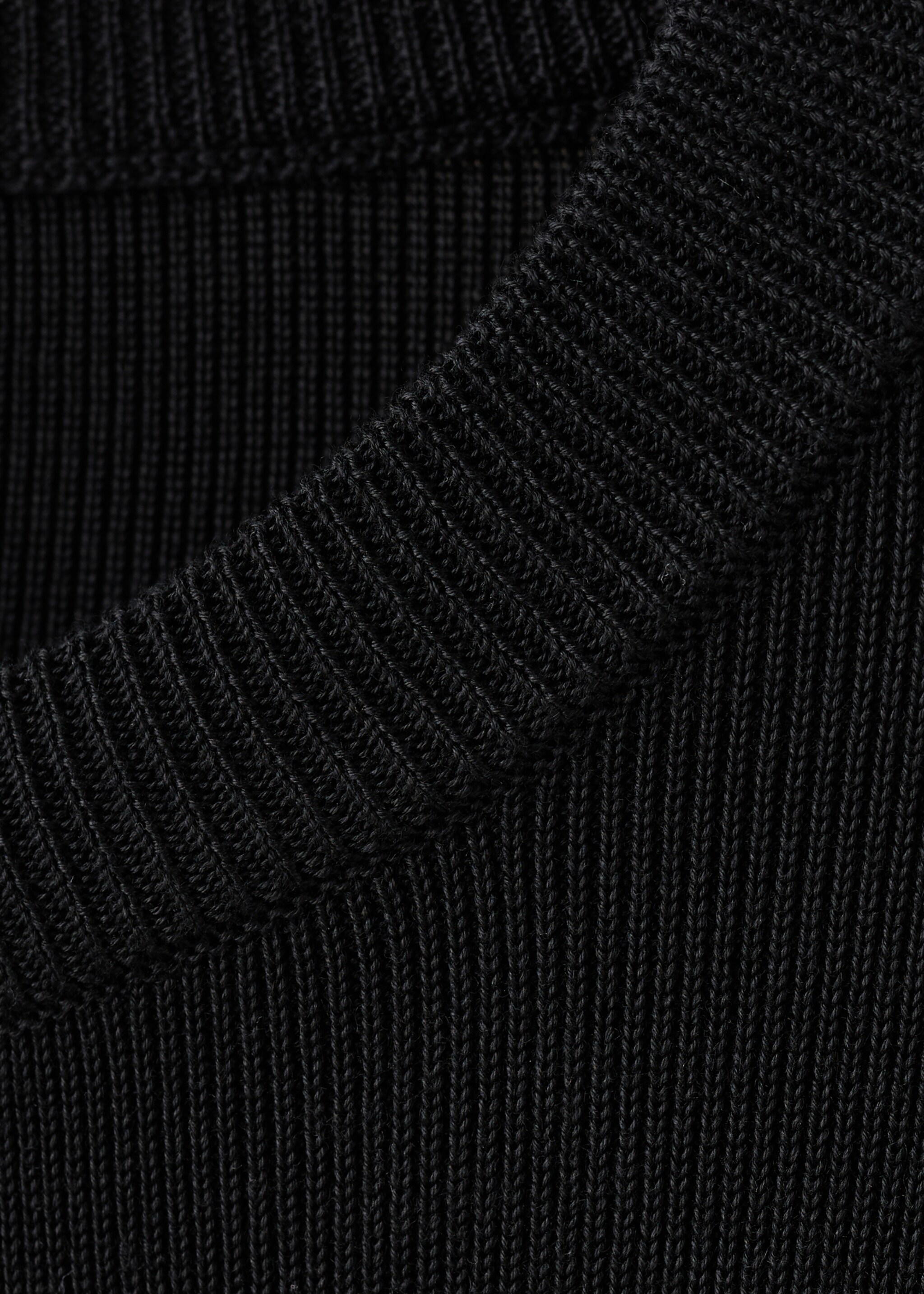 Knitted cardigan with jewel button - Details of the article 0, Black. Ref: 27055822-00.