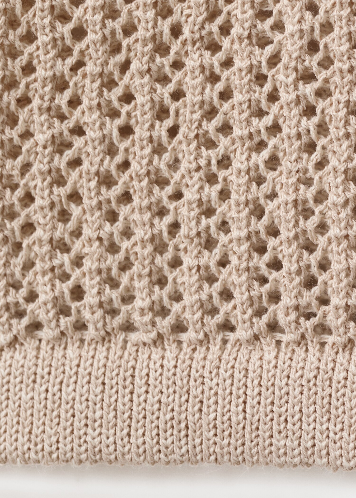 Short-sleeved openwork knitted cardigan - Details of the article 0