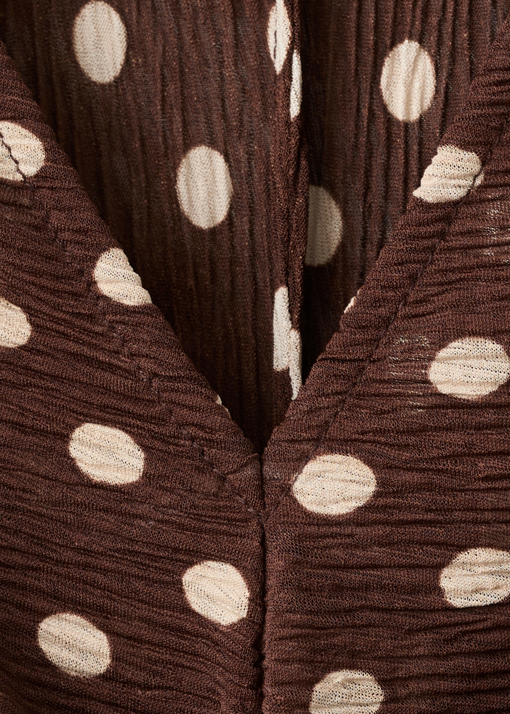 Printed midi-dress - Details of the article 8, Brown. Ref: 27055825-00.