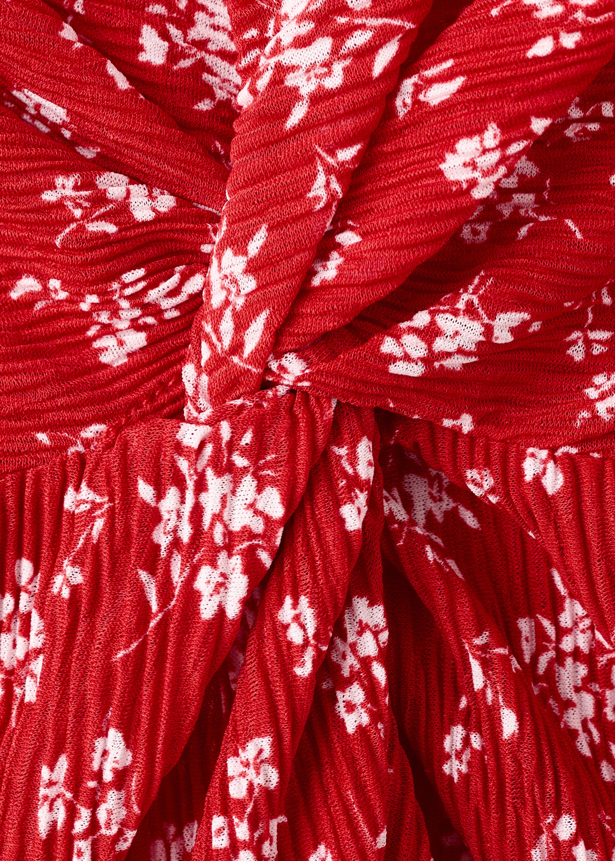Printed midi-dress - Details of the article 0, Red. Ref: 27055825-00.
