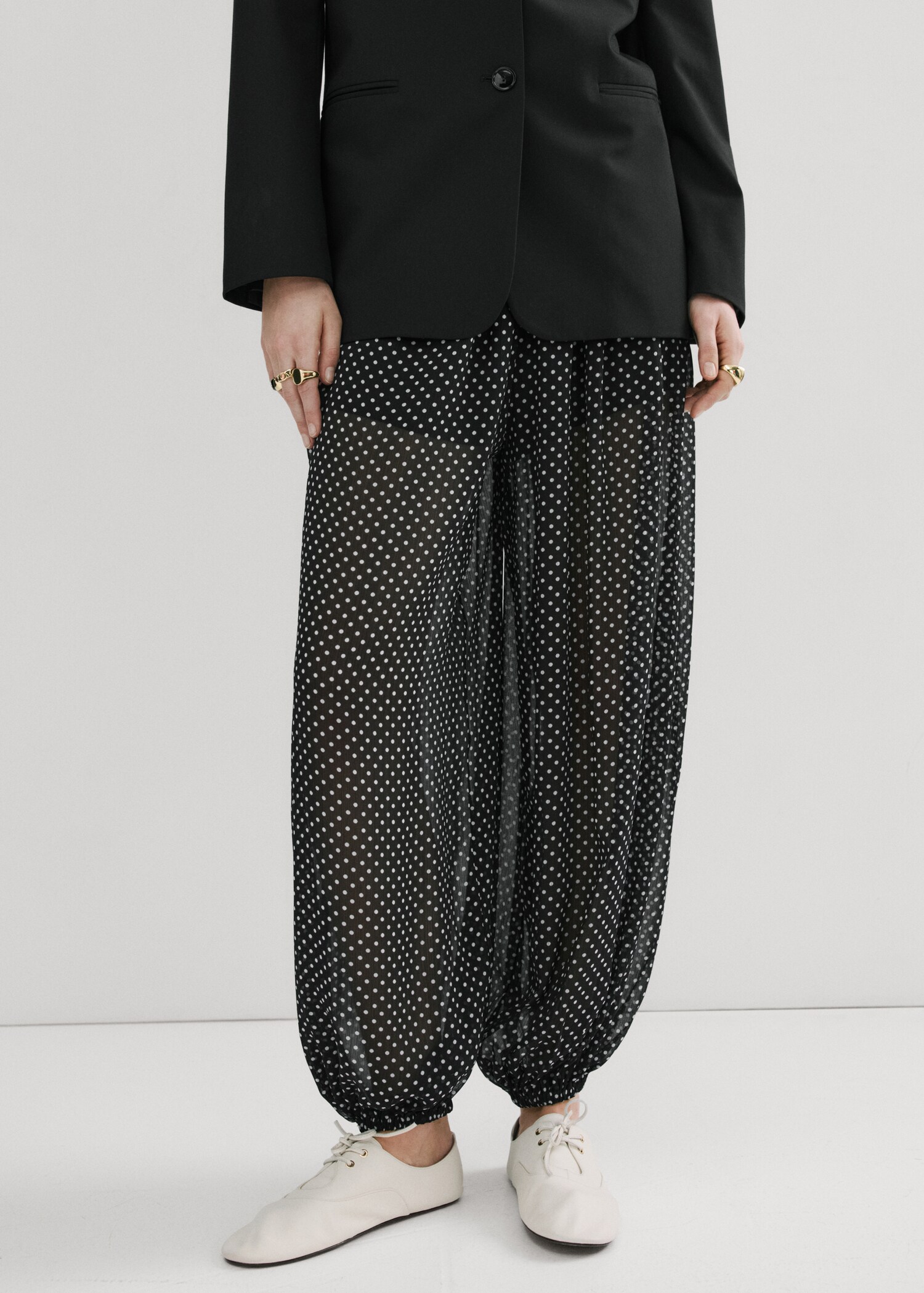 Polka dot balloon pants - Medium plane