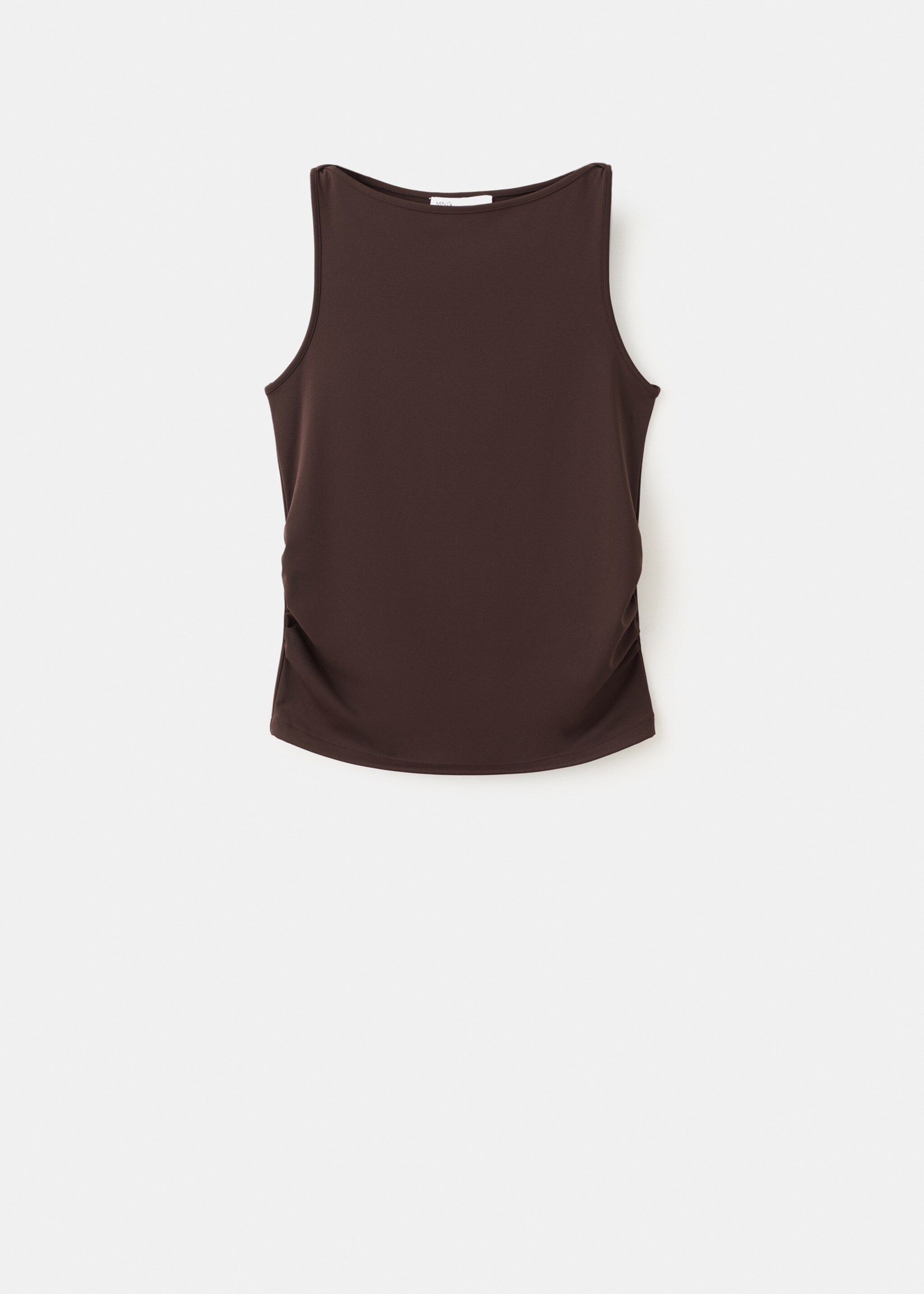 Top ajusté à fronces - Article sans modèle, Marron. Ref: 27055831-00.