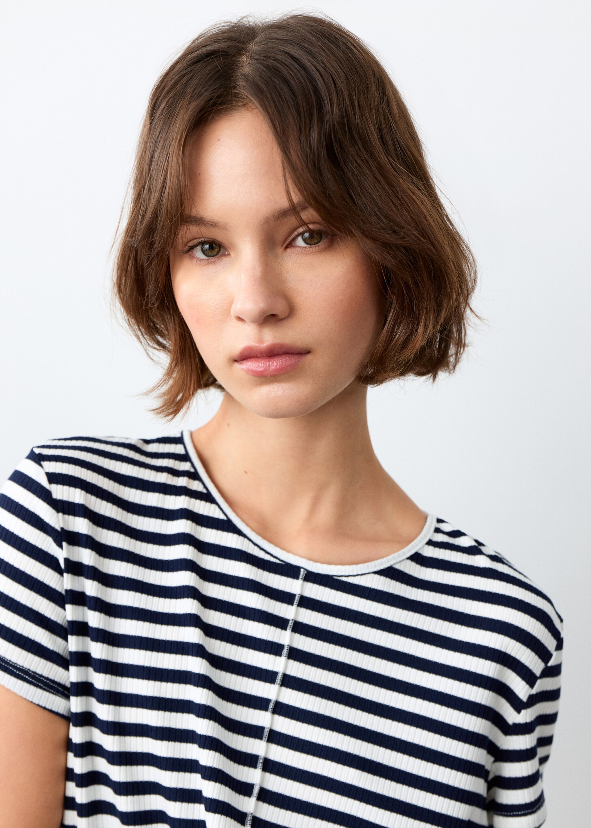 Camiseta manga corta rayas - Detalle del artículo 1, Azul marino. Ref: 27055836-00.