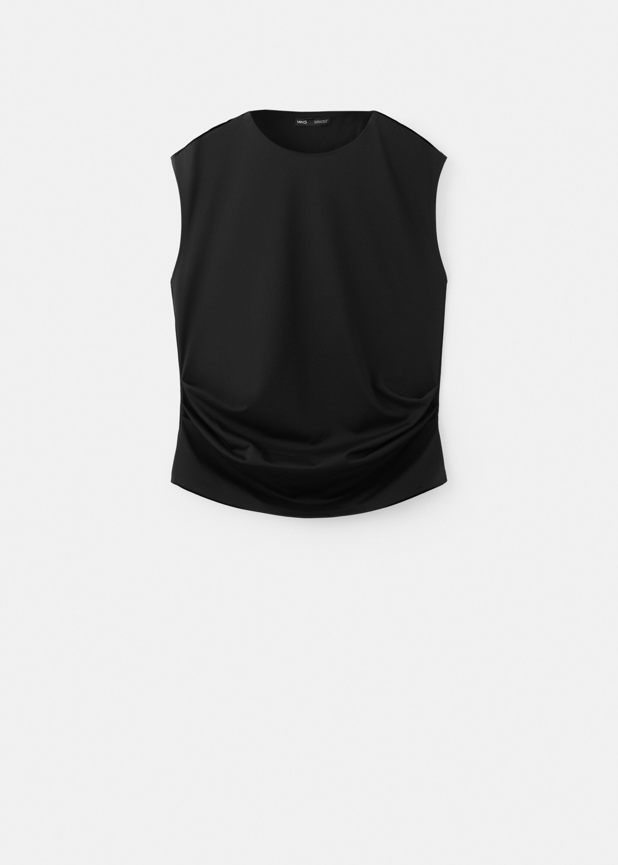 Ruched maternity T-shirt - Article without model, Black. Ref: 27055837-00.