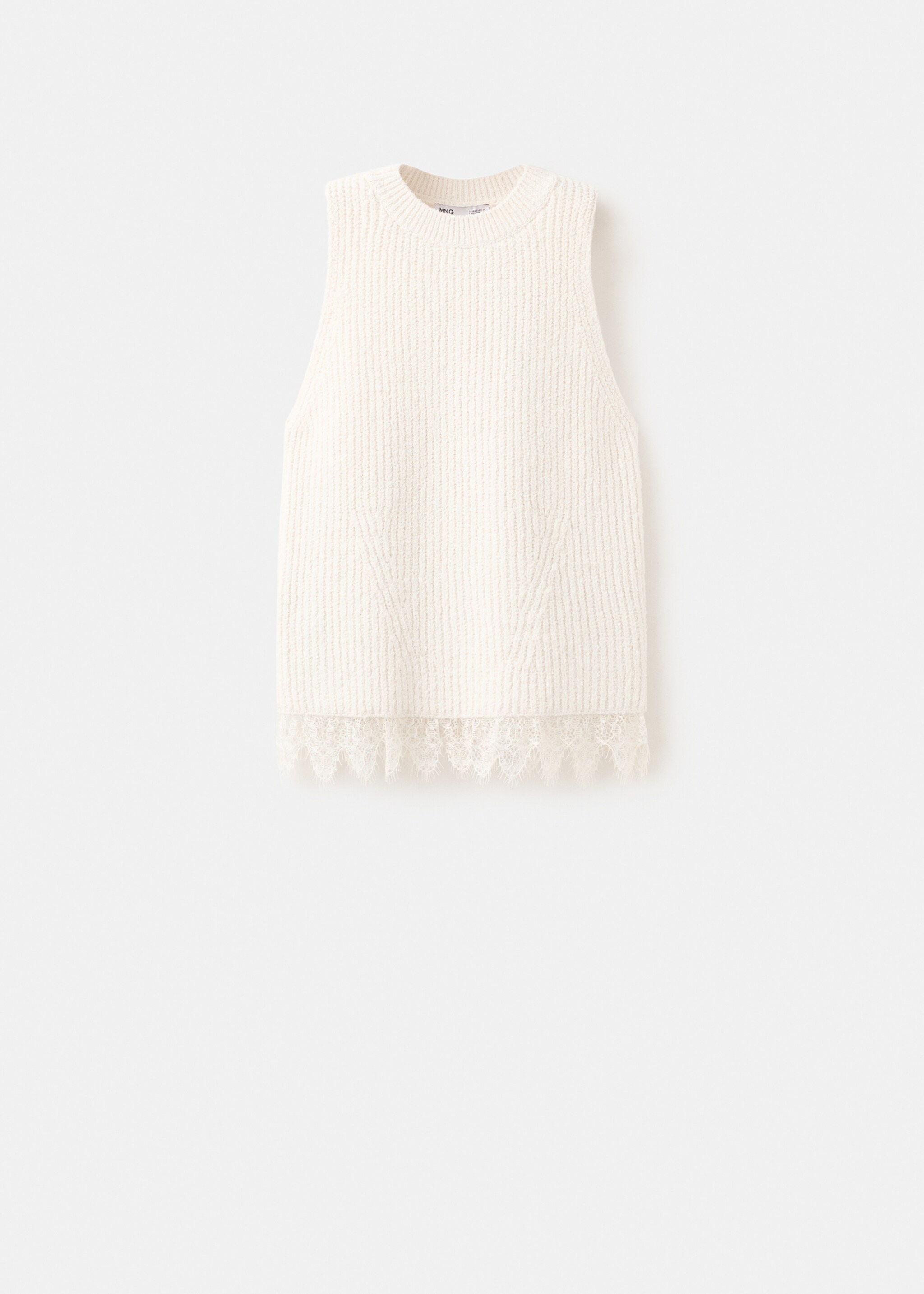 Top punto ribete encaje - Artículo sin modelo, Crudo. Ref: 27055839-00.