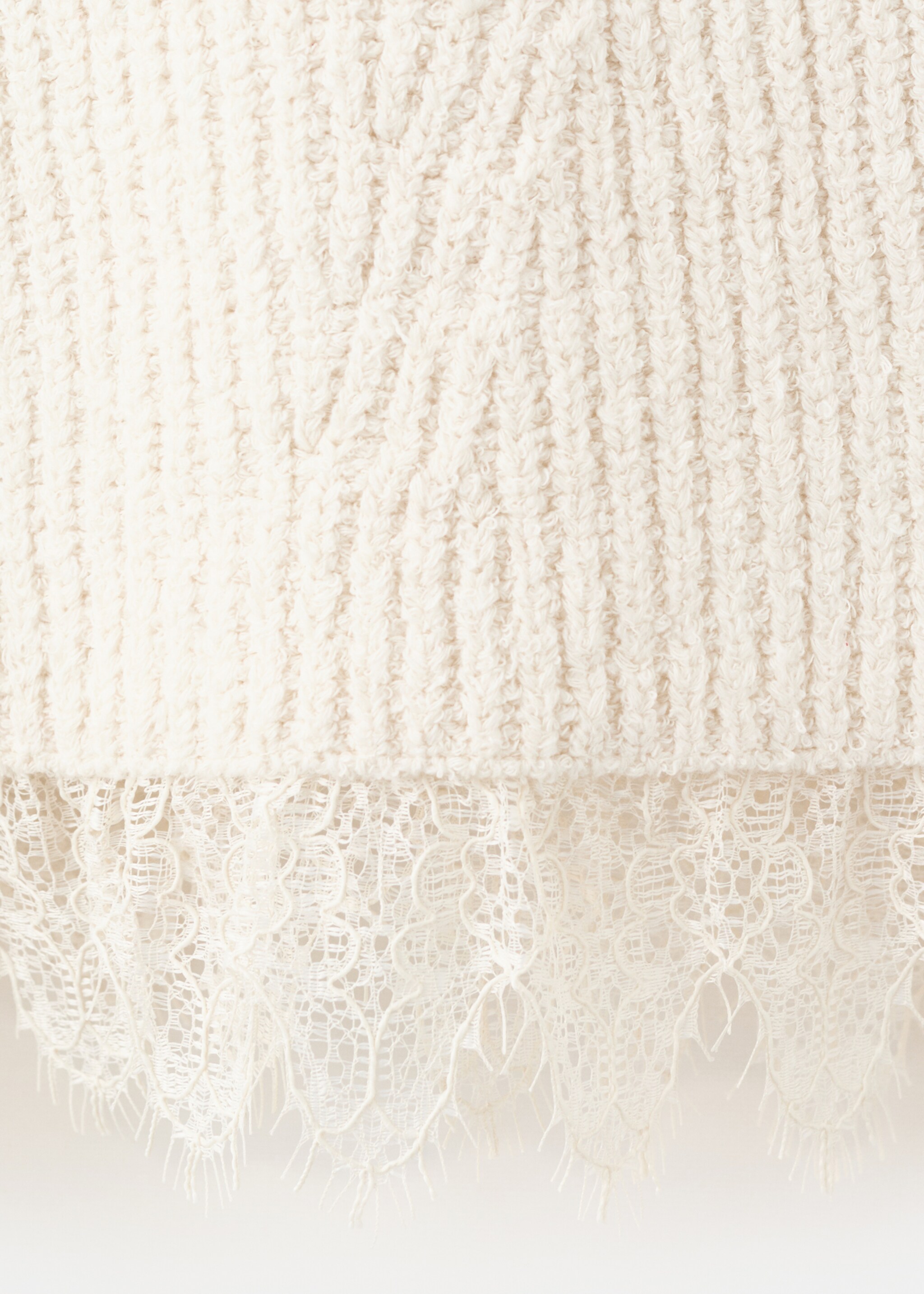 Top punto ribete encaje - Detalle del artículo 0, Crudo. Ref: 27055839-00.