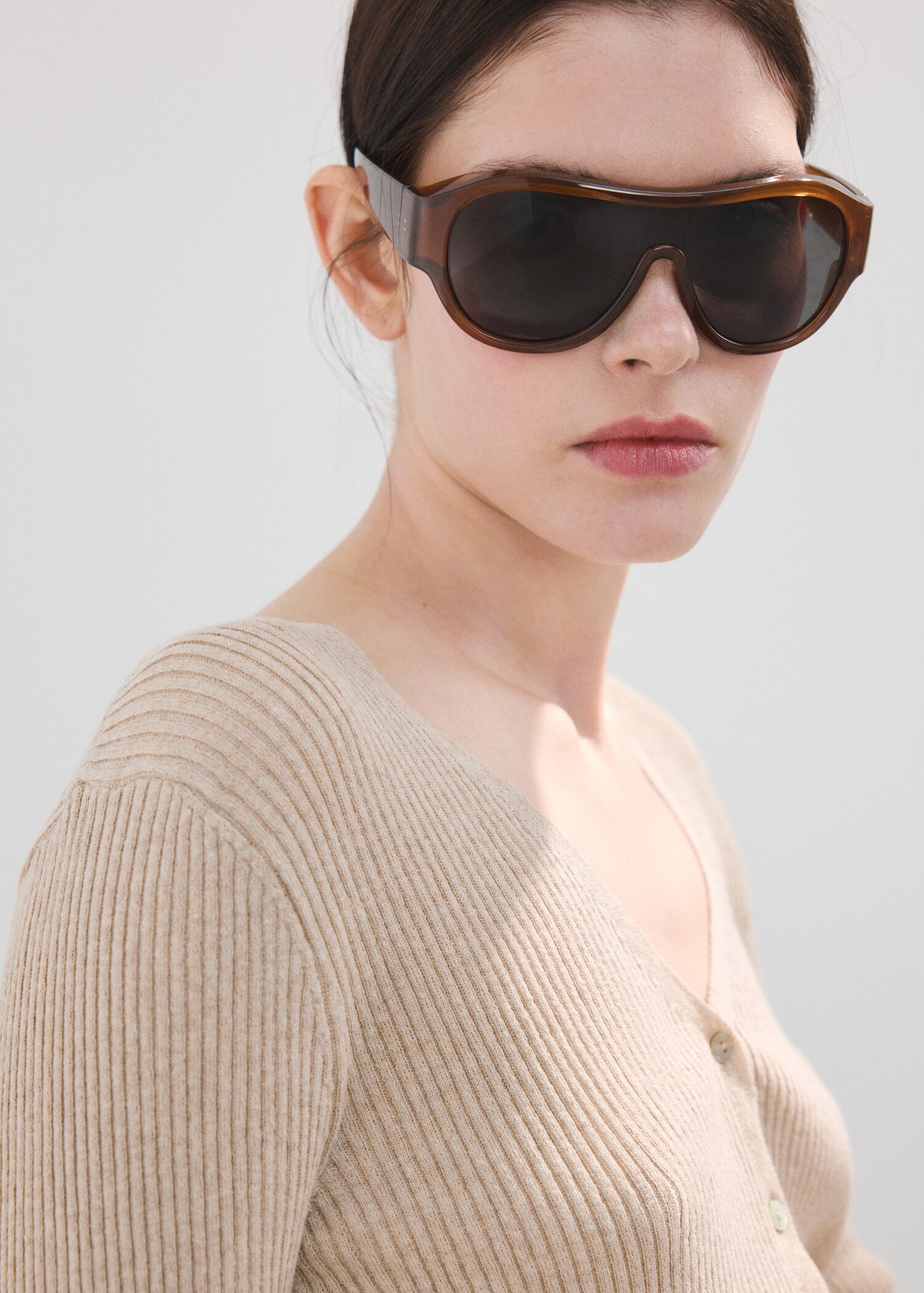 Ruffle  knit cardigan - Details of the article 1