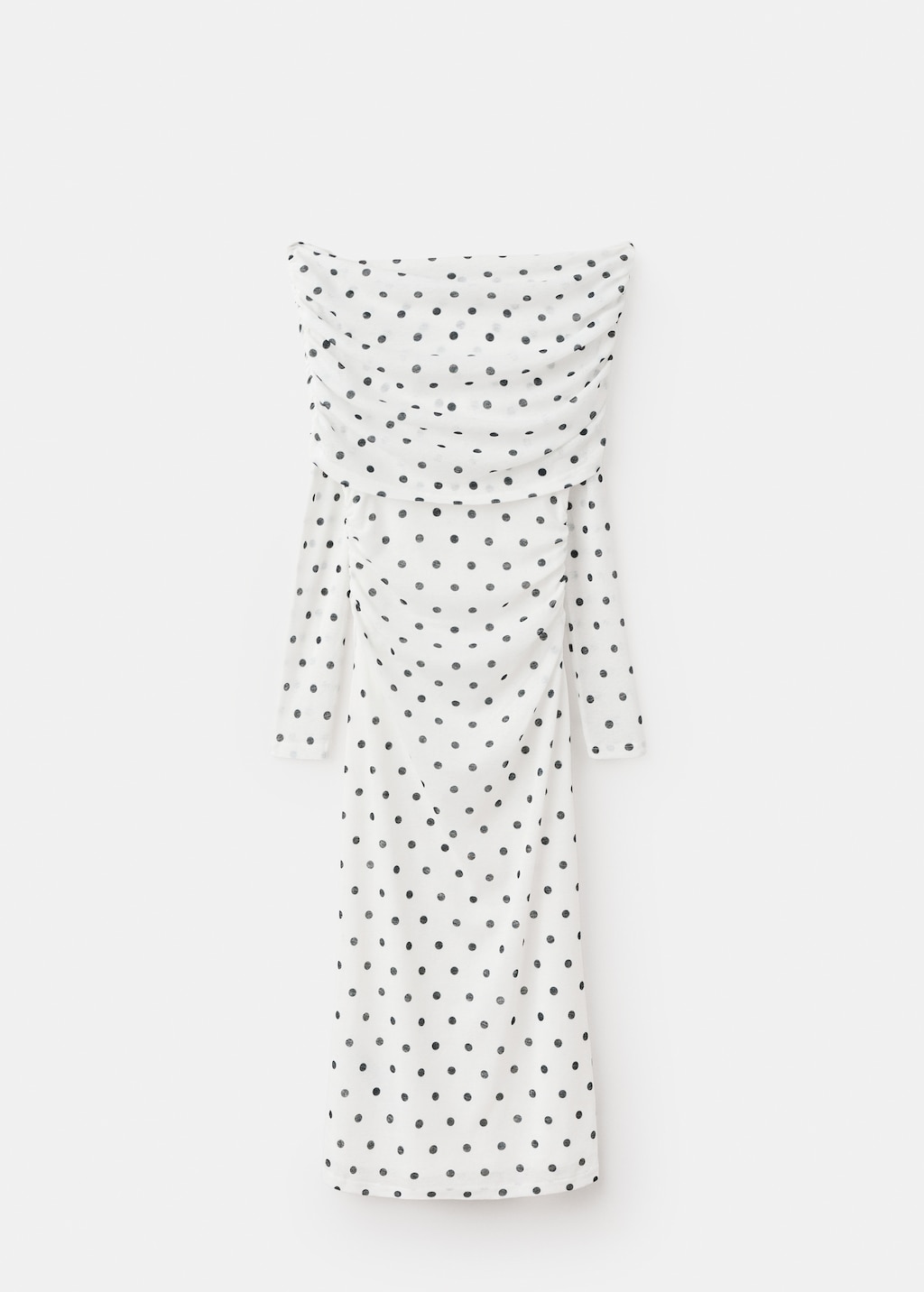 Polka-dot strapless dress - image 5