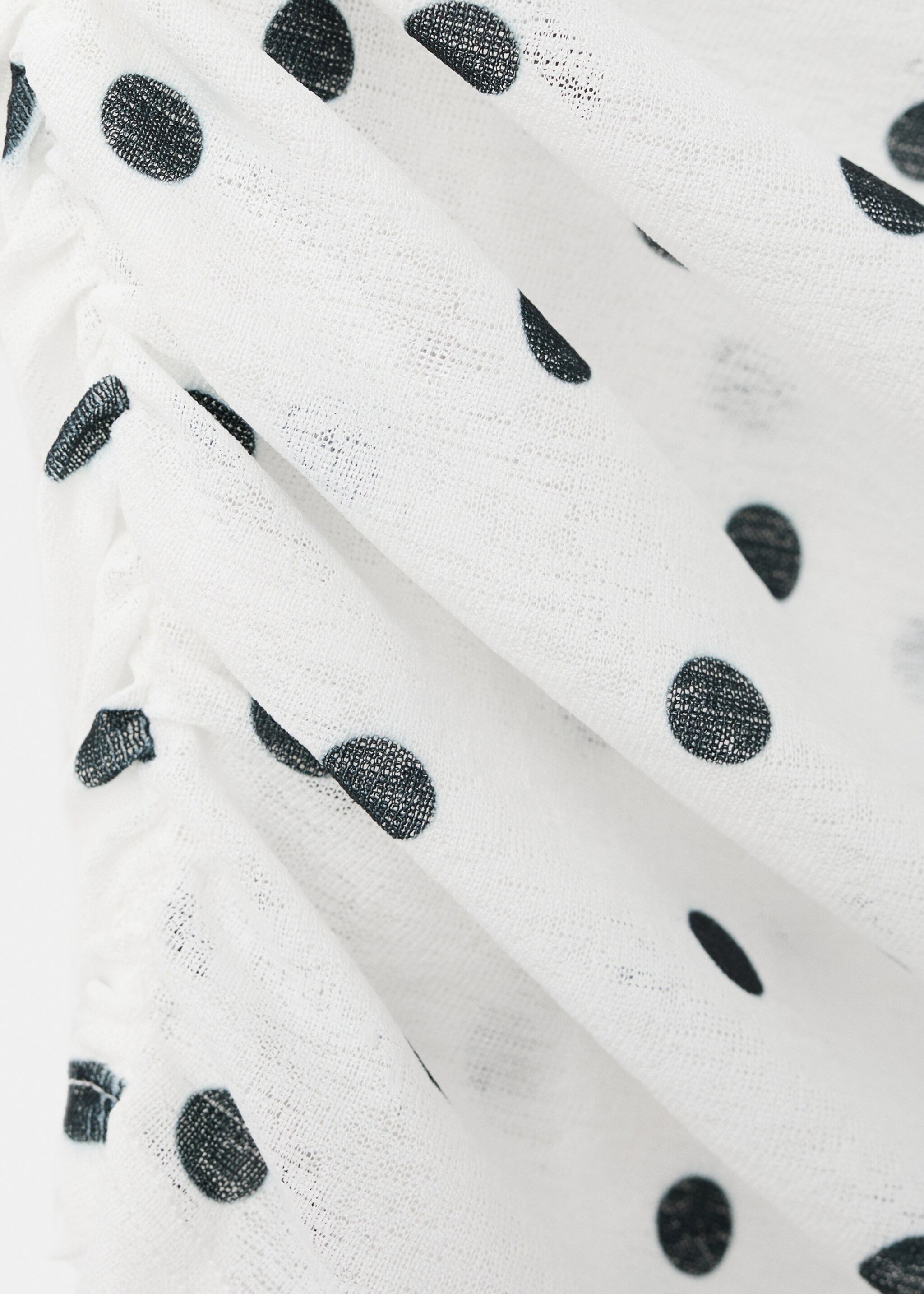 Polka dot bandeau dress - Details of the article 0, White. Ref: 27055842-00.