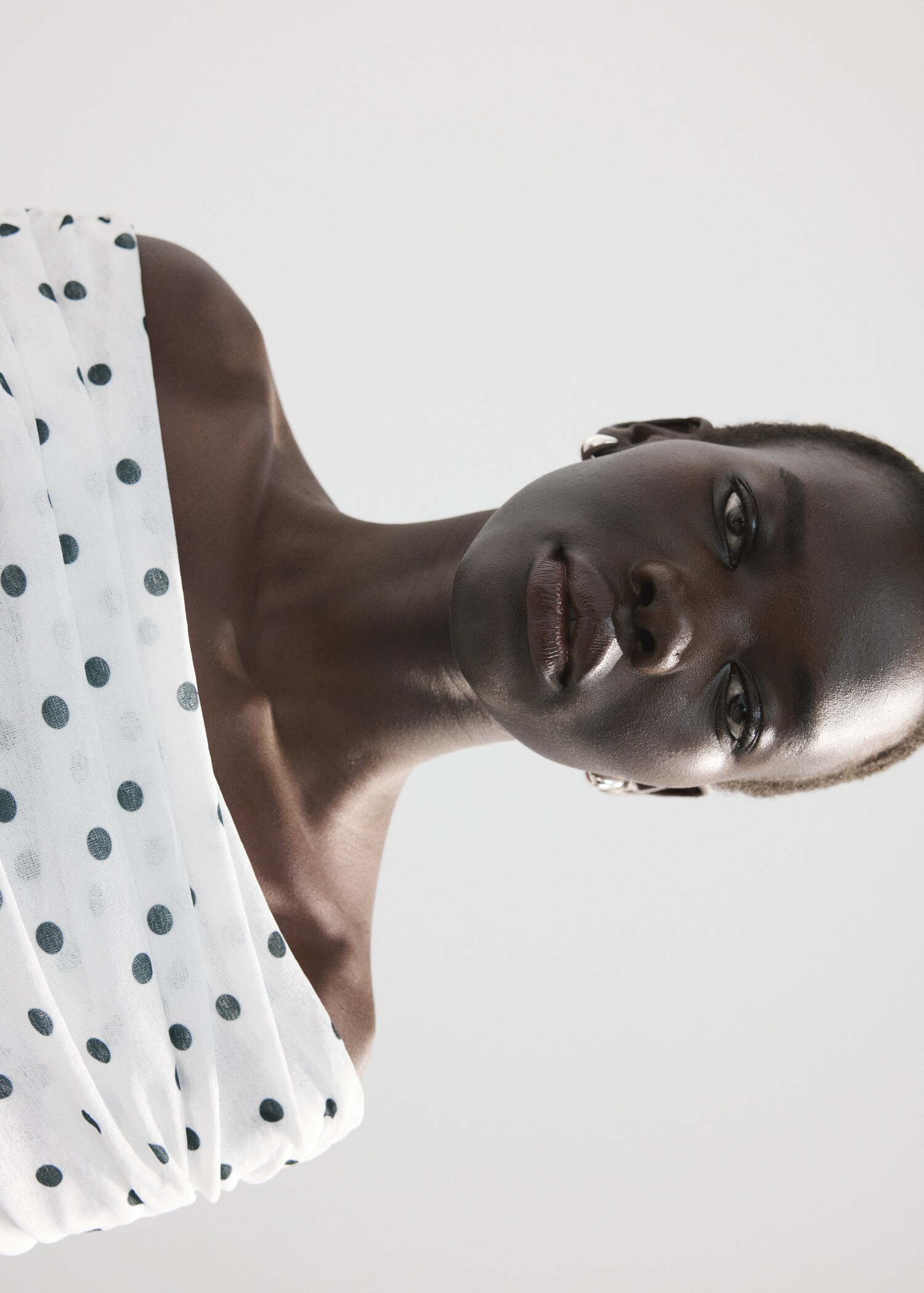 Polka dot bandeau dress - Details of the article 1