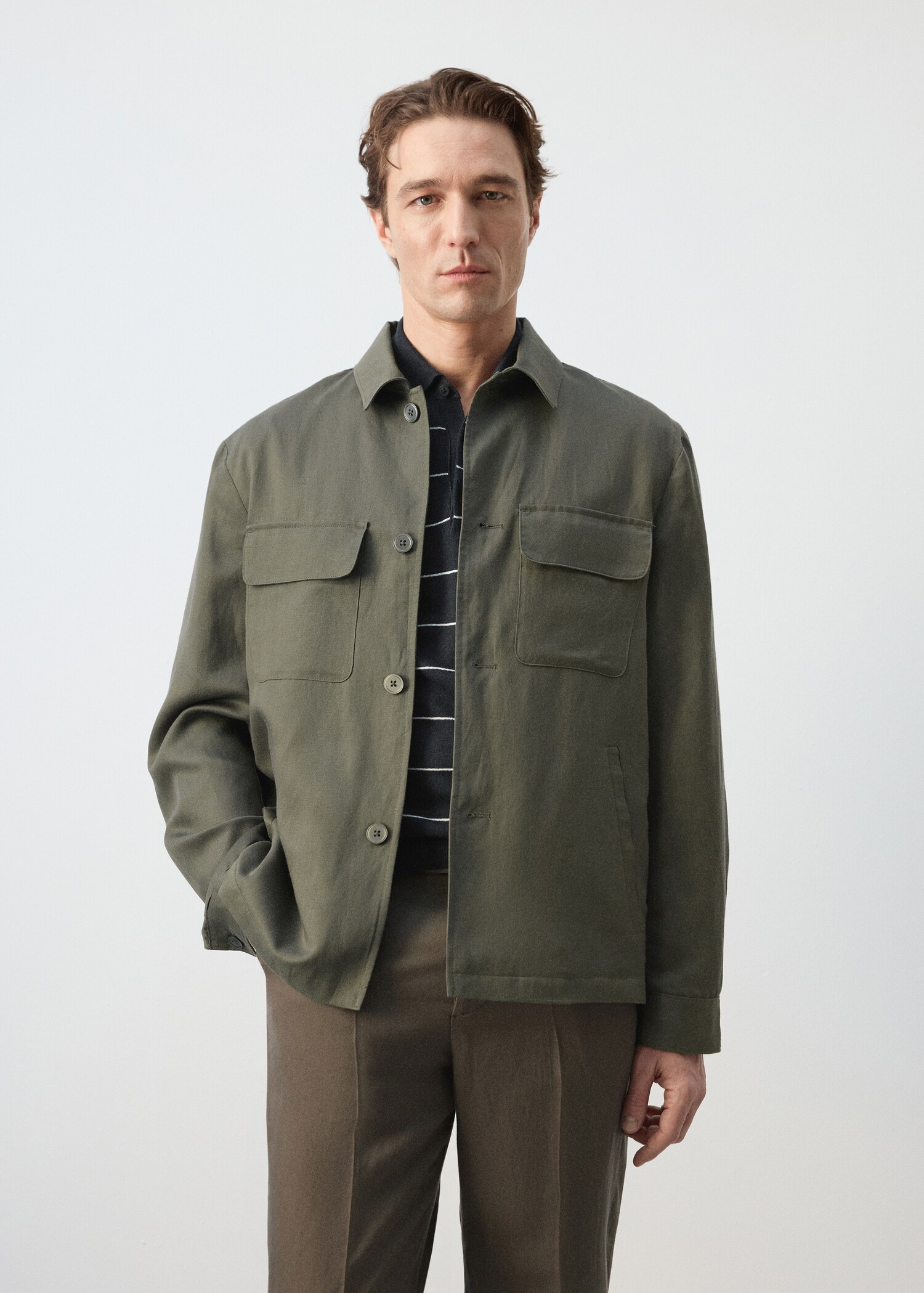 Gathered back lyocell jacket - Medium plane