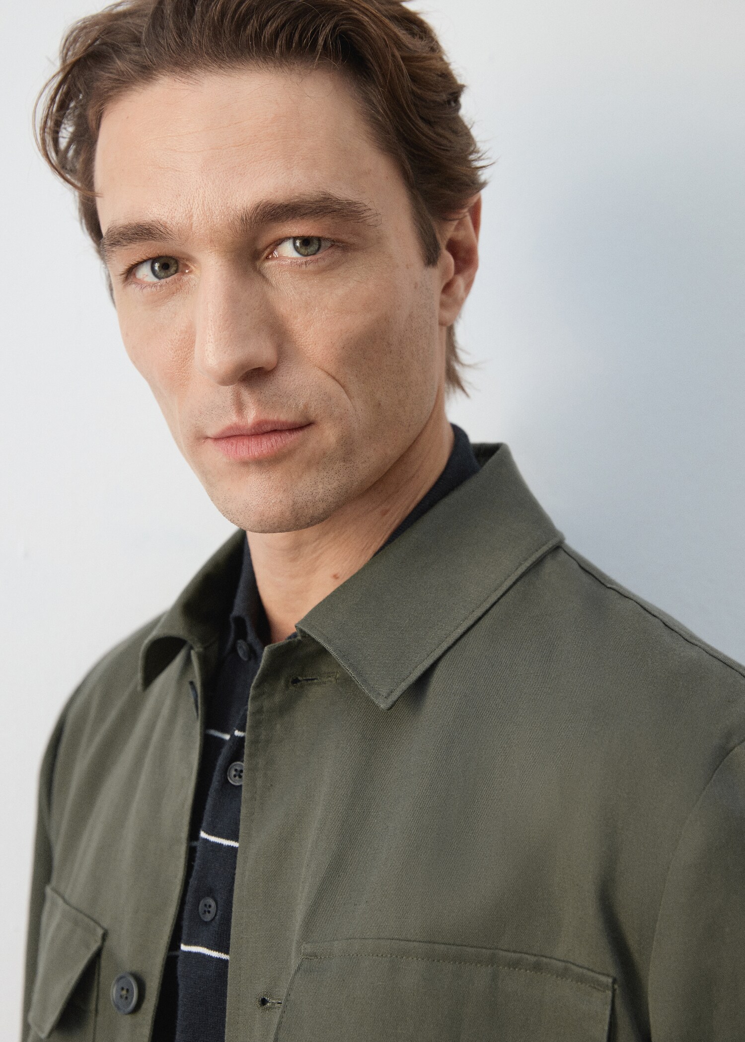 Gathered back lyocell jacket - Details of the article 1