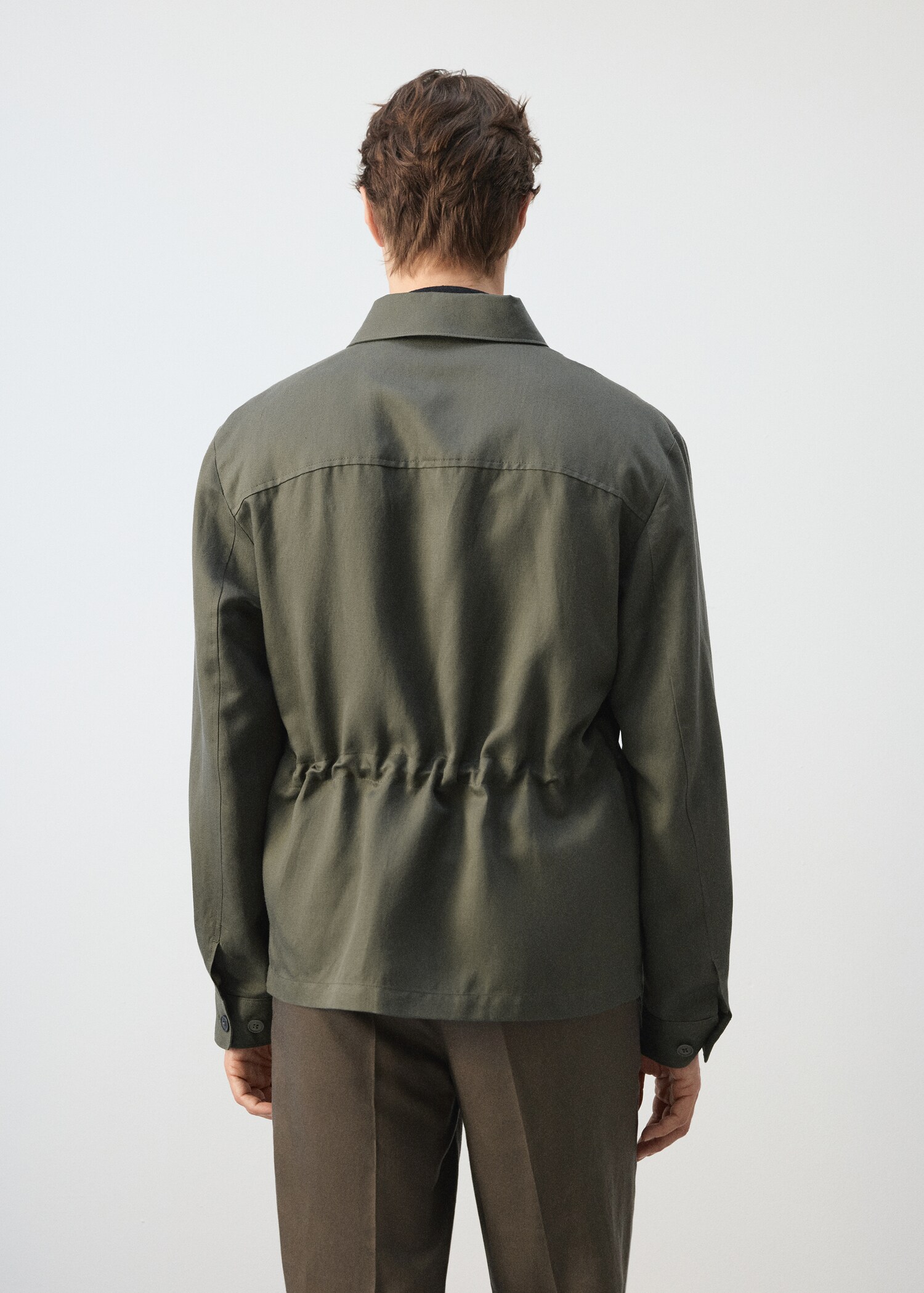 Gathered back lyocell jacket - Reverse of the article