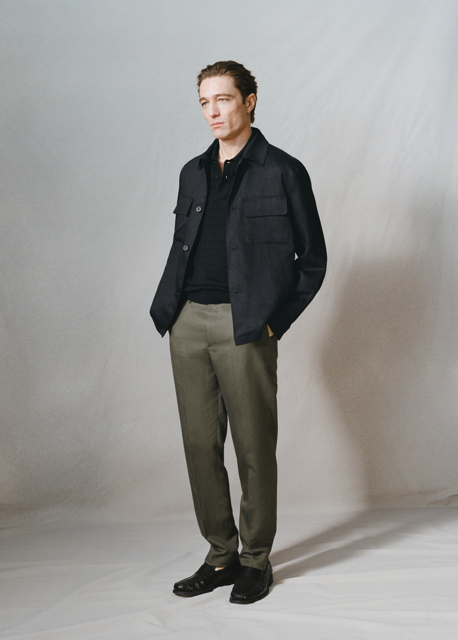 Gathered back lyocell jacket - Details of the article 9