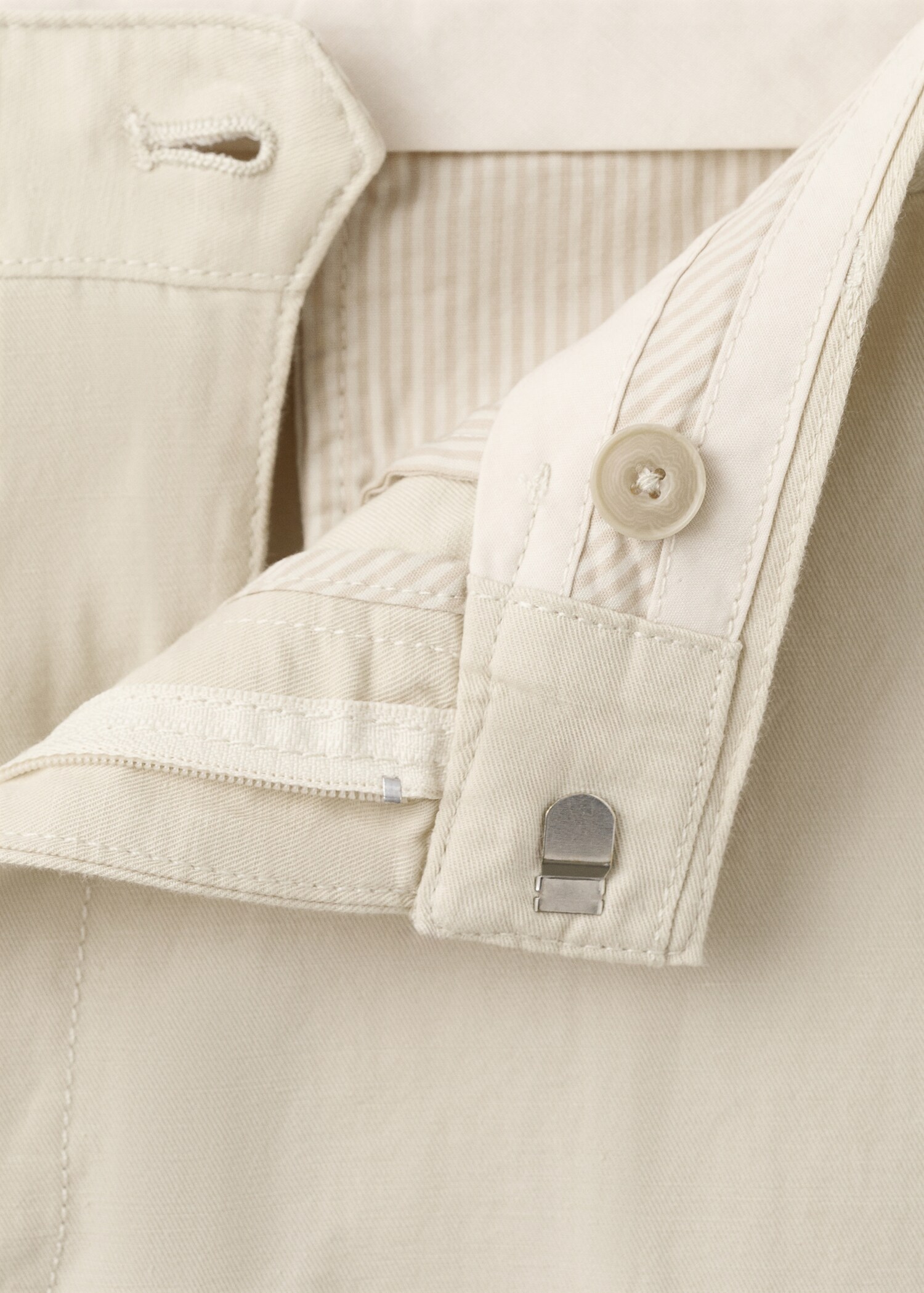 Slim-fit cotton linen trousers - Details of the article 8