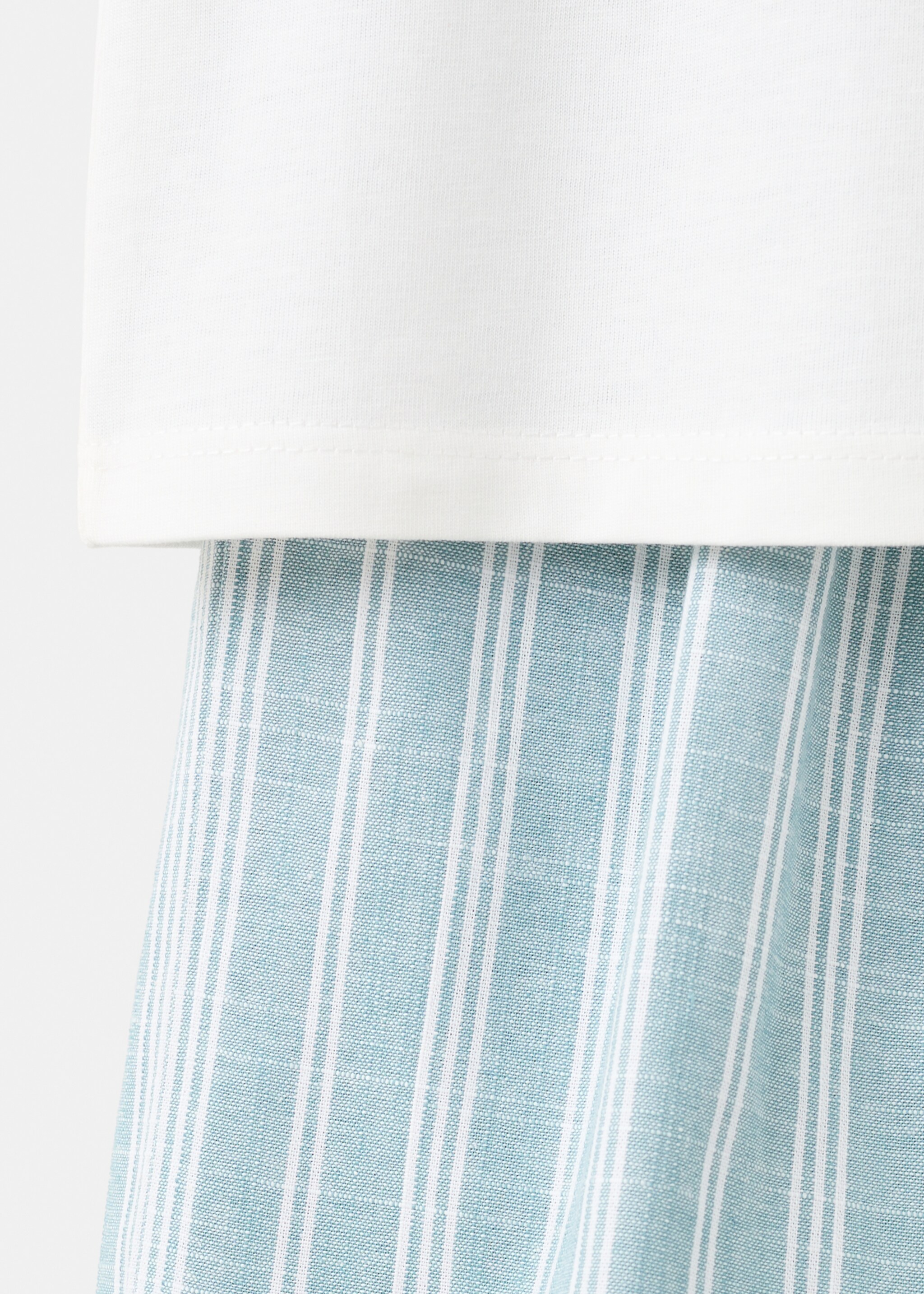 Pijama corto algodón rayas - Detalle del artículo 0, Verde. Ref: 27055933-00.