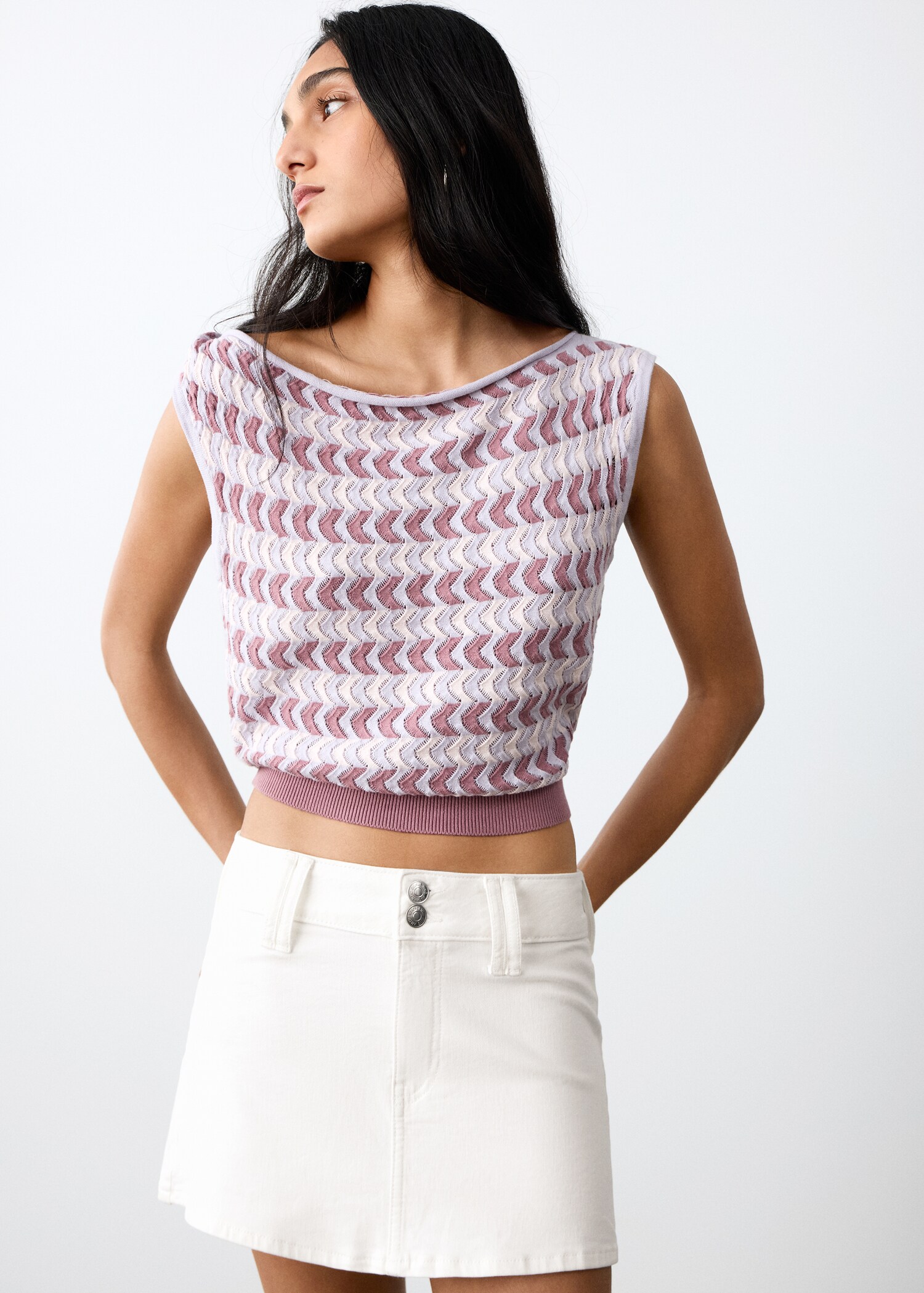 Denim short skirt - Medium plane